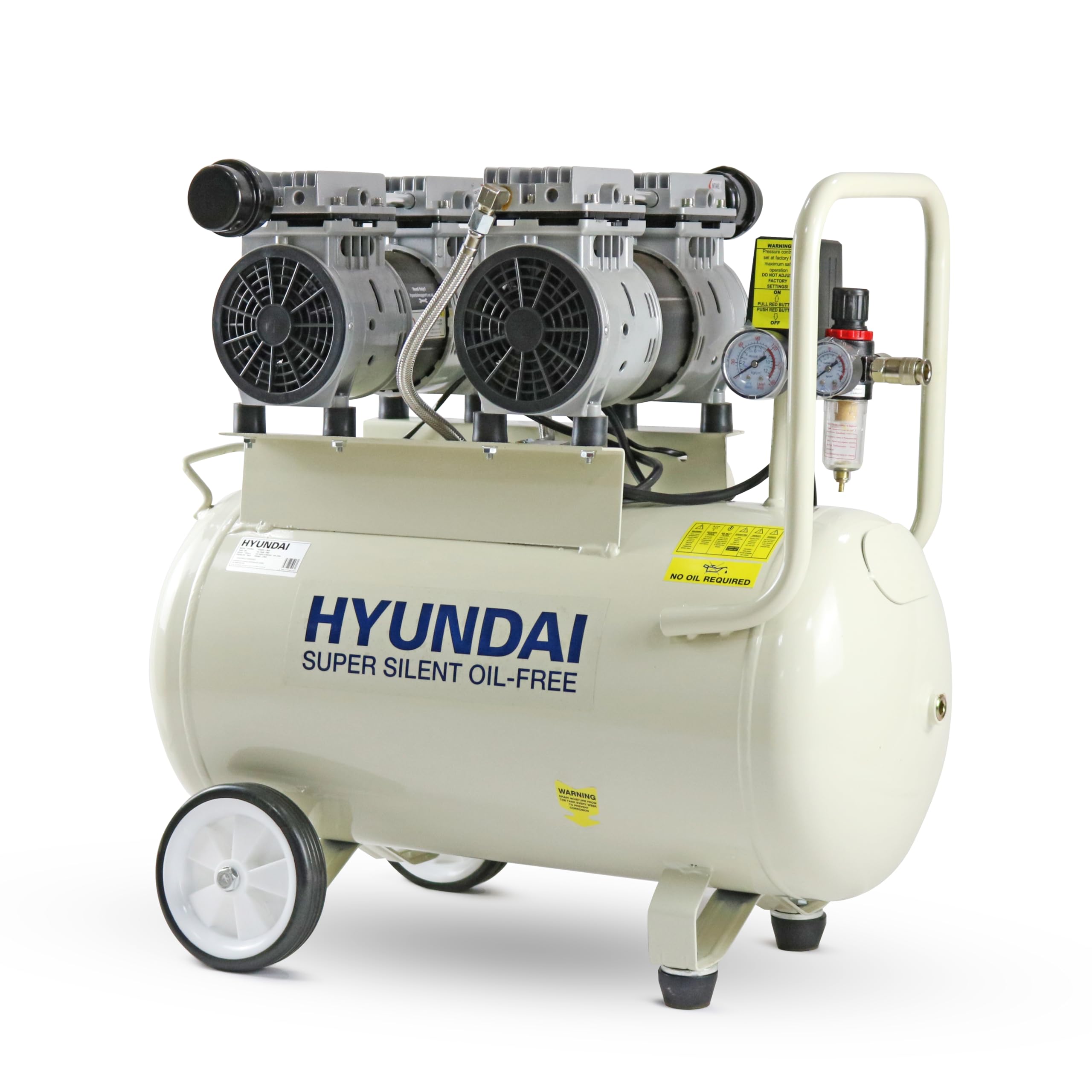 Hyundai Compresseur silent 50L 2HP 100PSI blanc