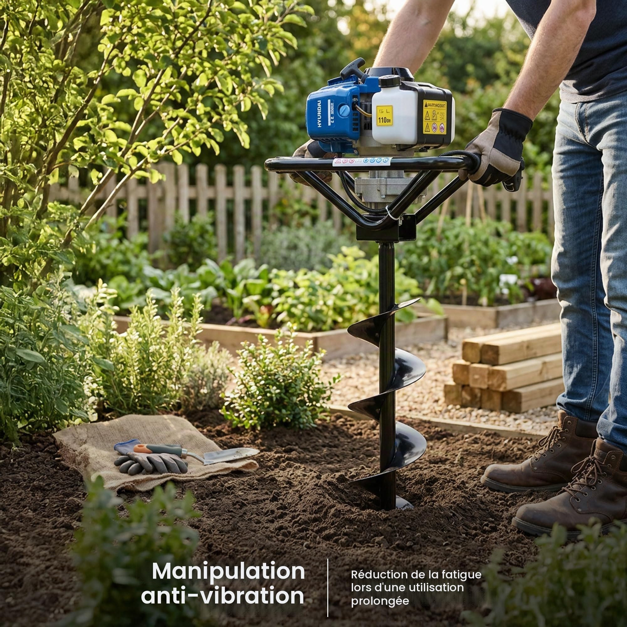 Hyundai Garden Tools HYEA5600X tarière thermique 56cm3