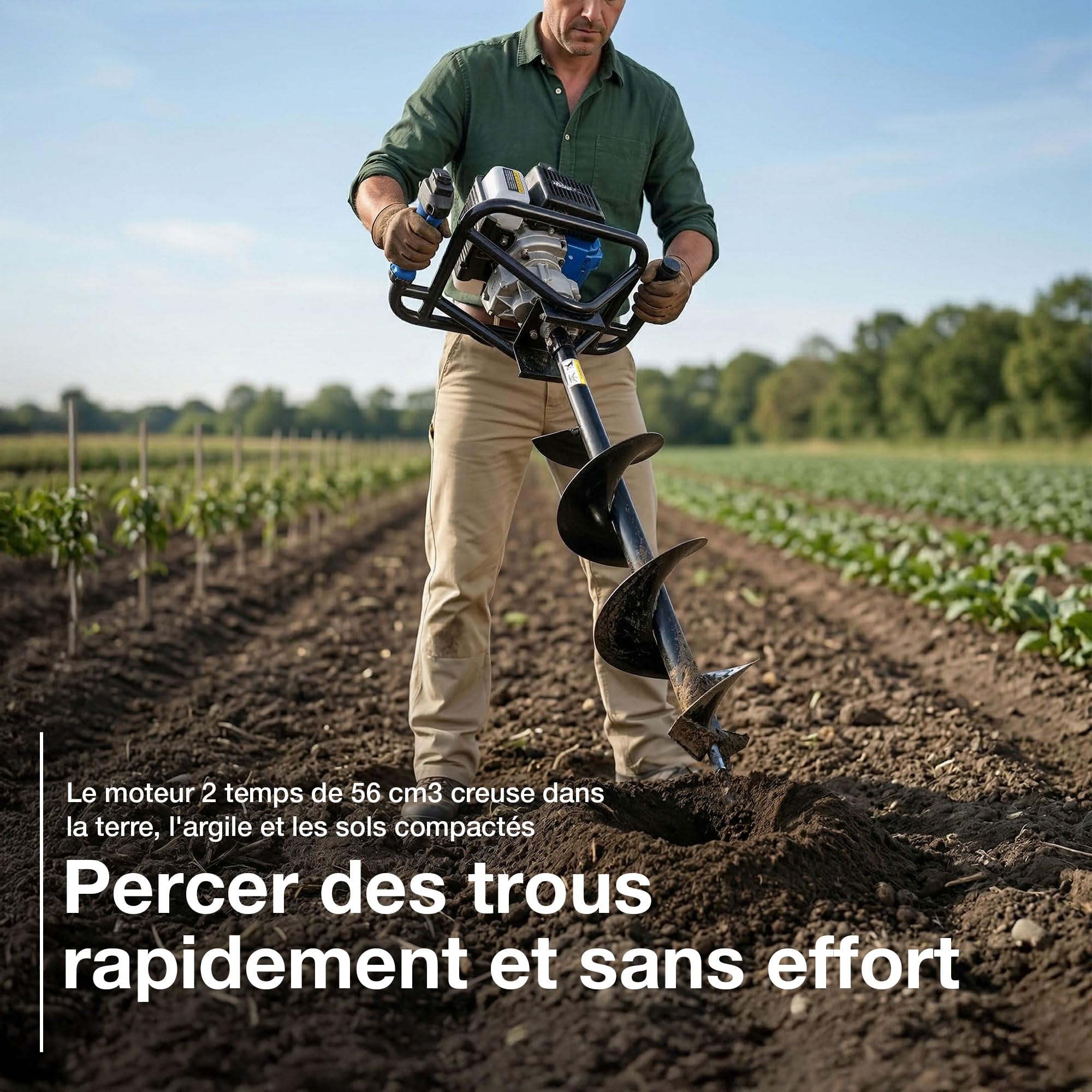 Hyundai Garden Tools HYEA5600X tarière thermique 56cm3