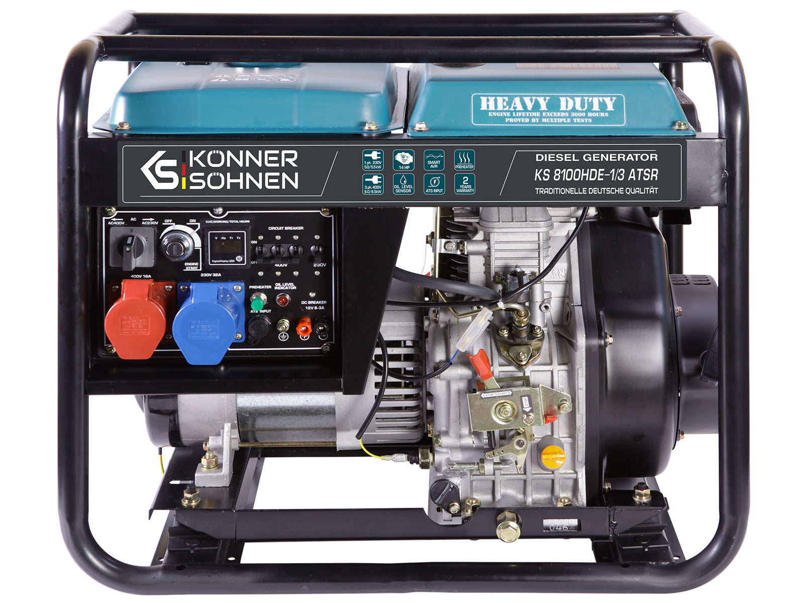Könner & Söhnen KS 8100HDE groupe électrogène diesel ATSR