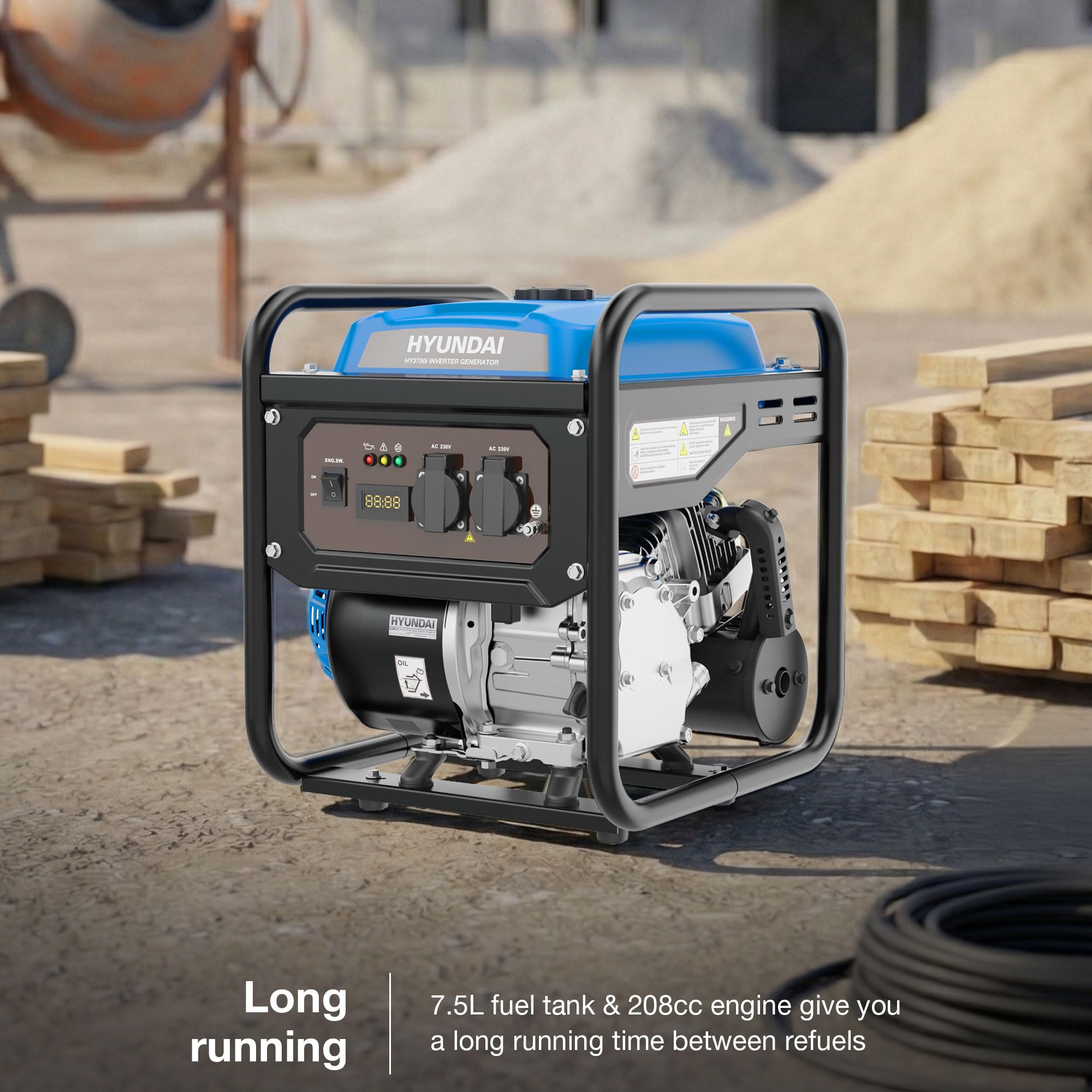 Hyundai HY3750i groupe électrogène essence 3300W onde sinusoïdale pure