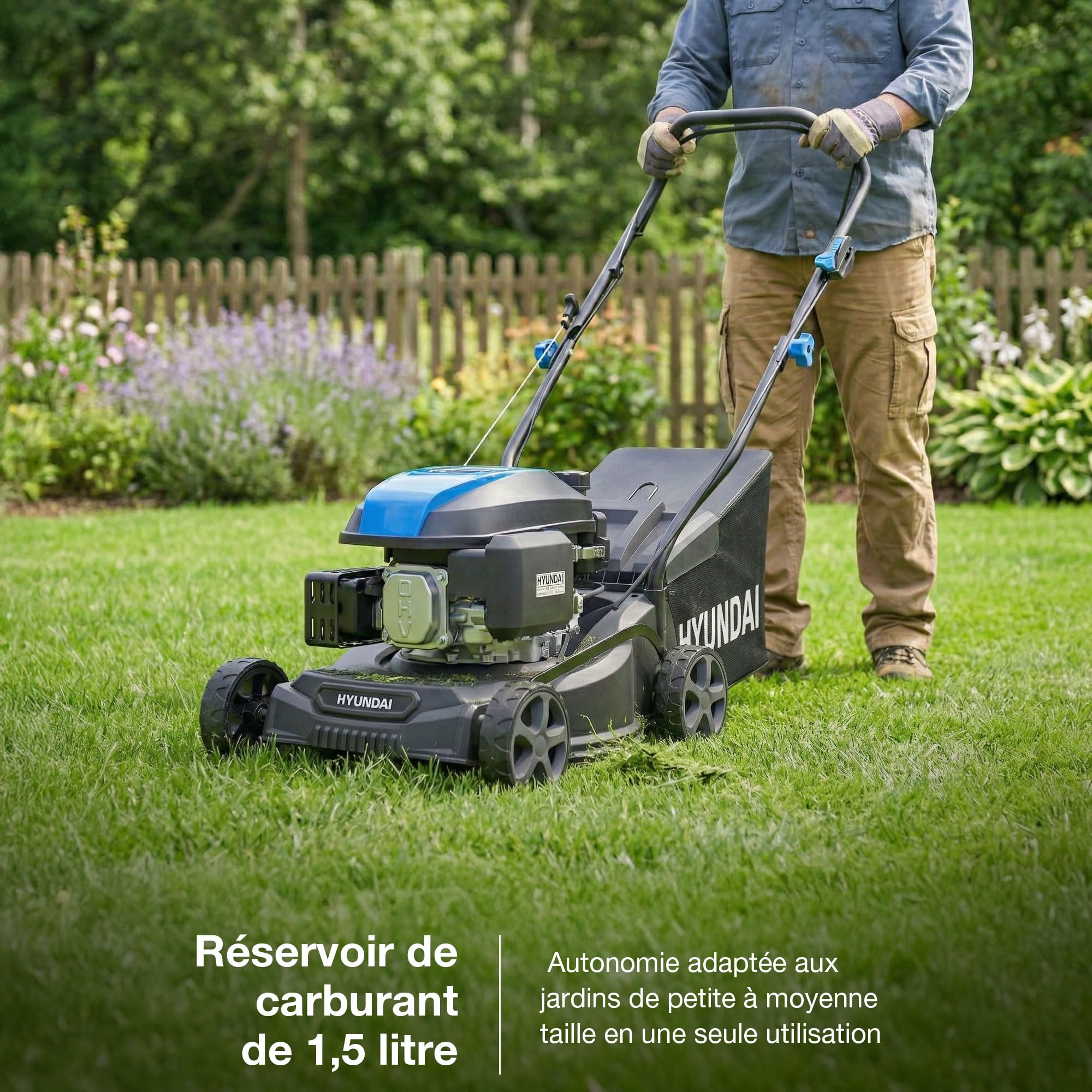 Hyundai HYM16130PX tondeuse thermique poussée 40 cm 40 L