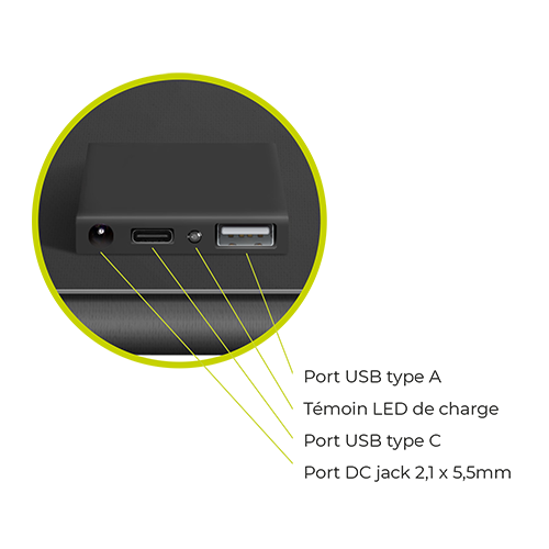 Powertec PT Flap 21W chargeur solaire pliable USB-C 12V