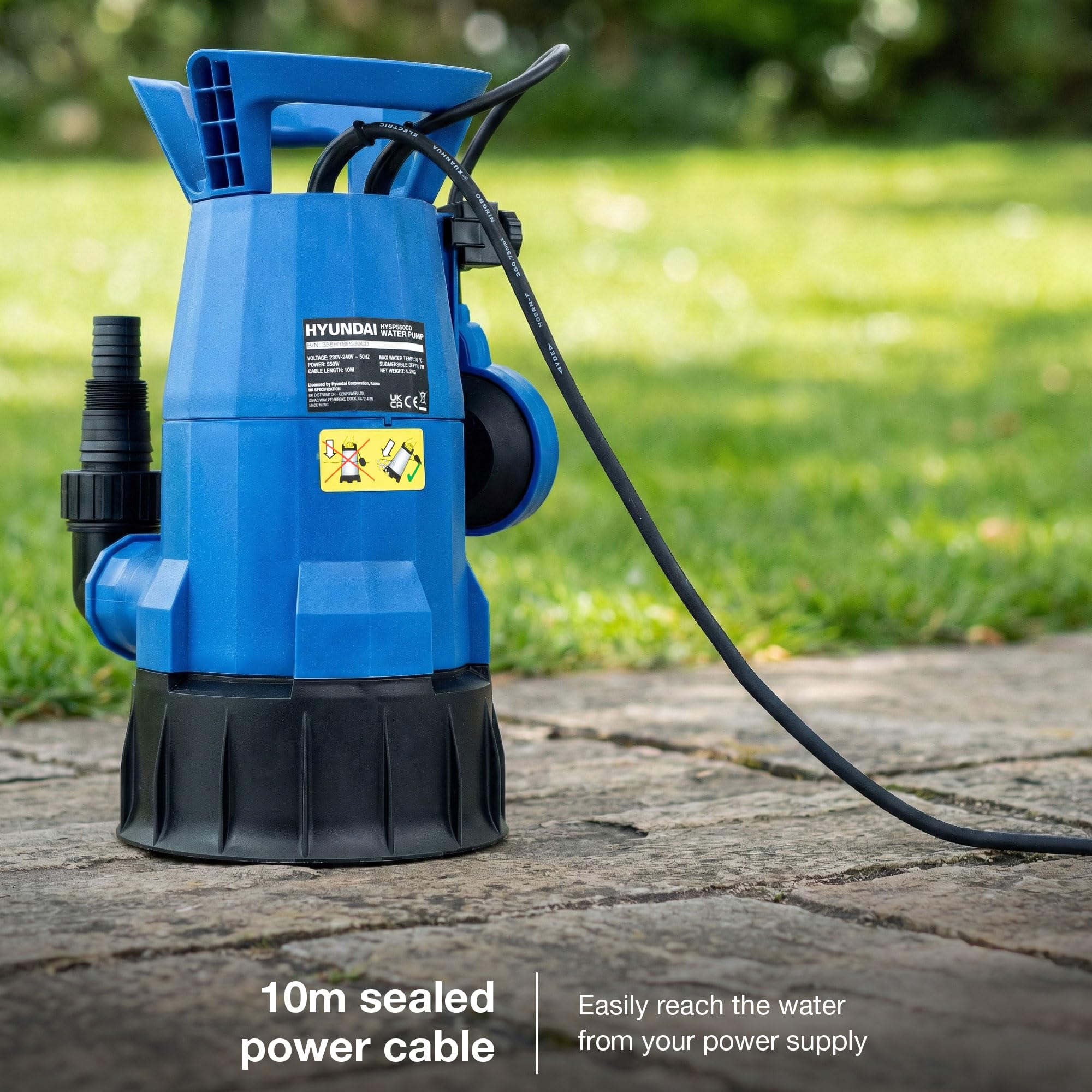 Hyundai Garden Tools HYSP550CD pompe submersible 550 W 10500 L/h