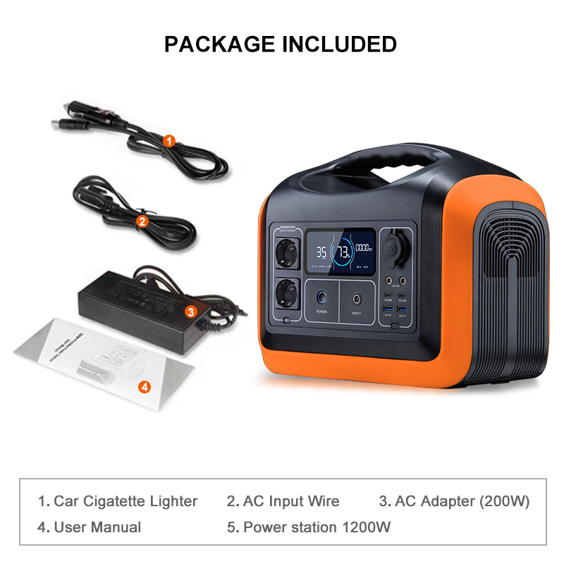 POWERTEC GPT1200 station électrique portable 1200W 1000Wh