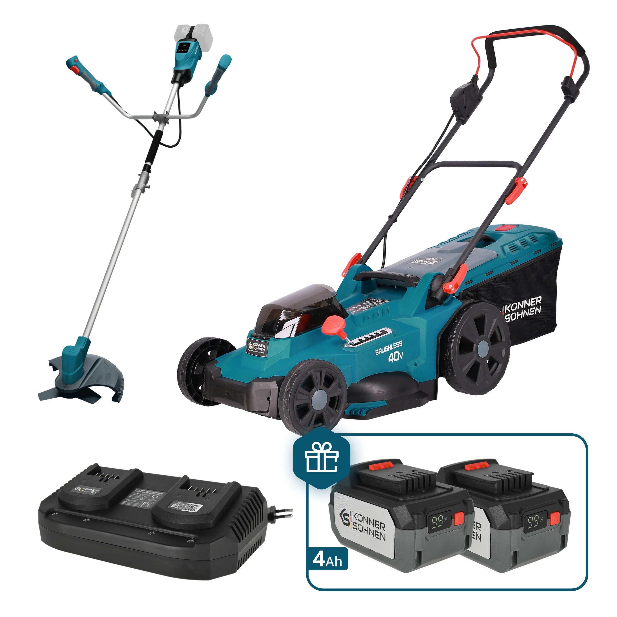 Könner & Söhnen K&S BASIC KS 43LM-BCT40V-SET kit tondeuse batterie