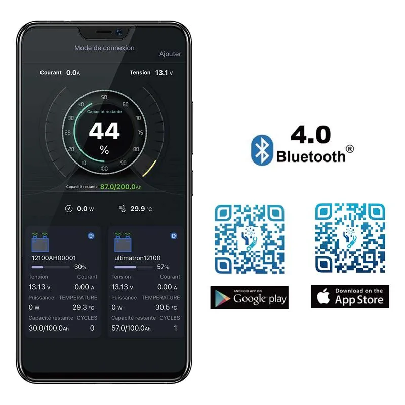 Ultimatron UBL 12.8V 50Ah Batterie Lithium Bluetooth 640Wh