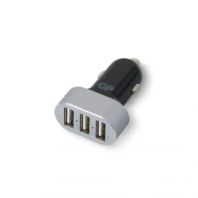 POWERTEC chargeur allume-cigare triple 3x USB-A 6,3A