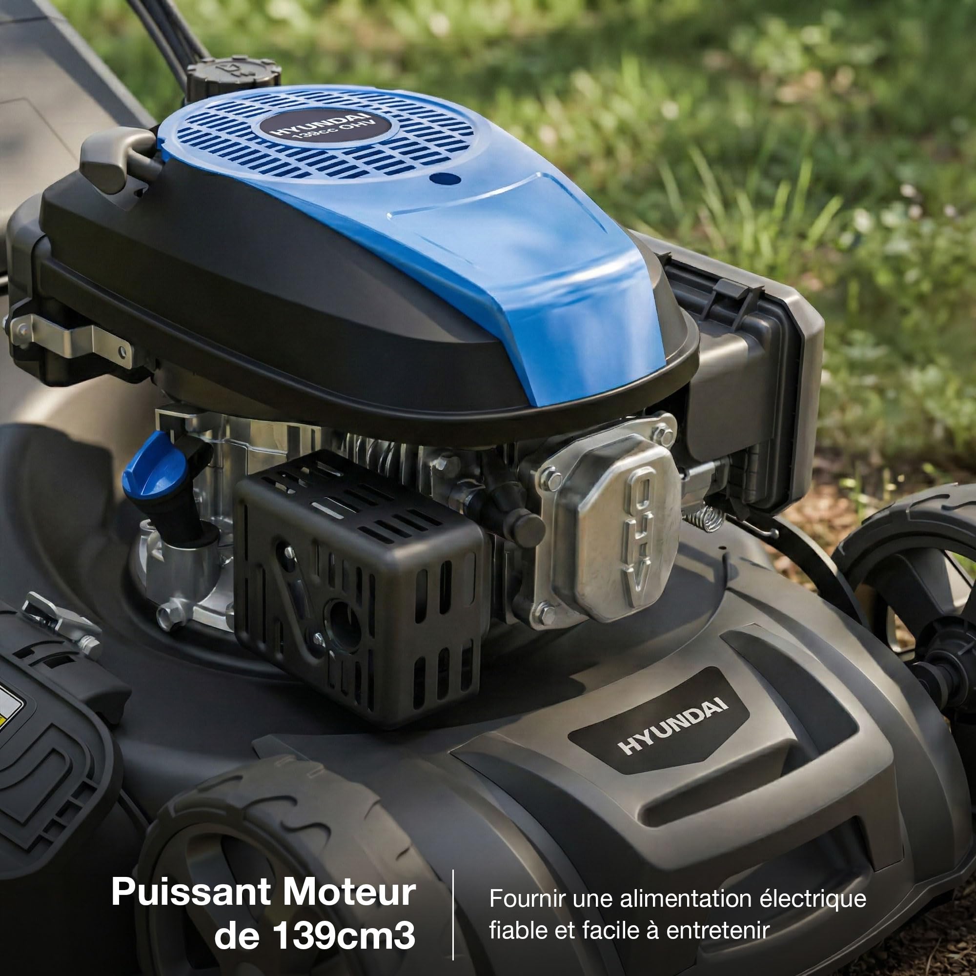 Hyundai HYM18150SPX tondeuse thermique autotractée 46 cm 60 L