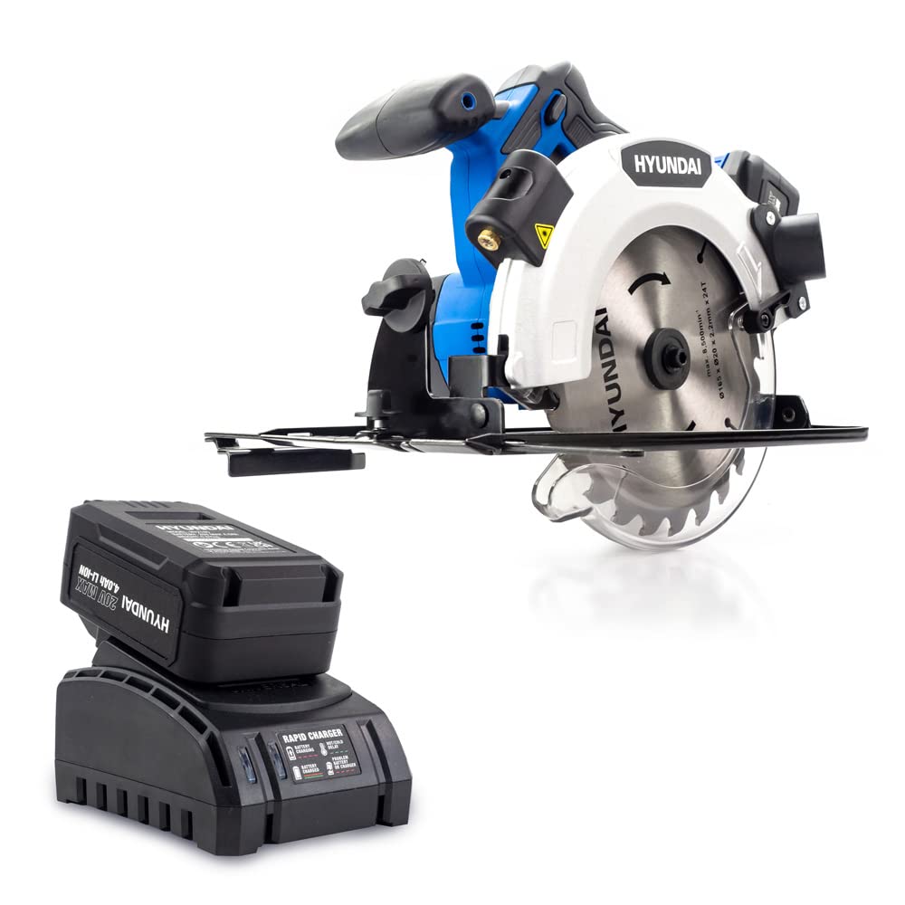 Hyundai Power Tools HY2183 scie circulaire 20V 165 mm + 4Ah