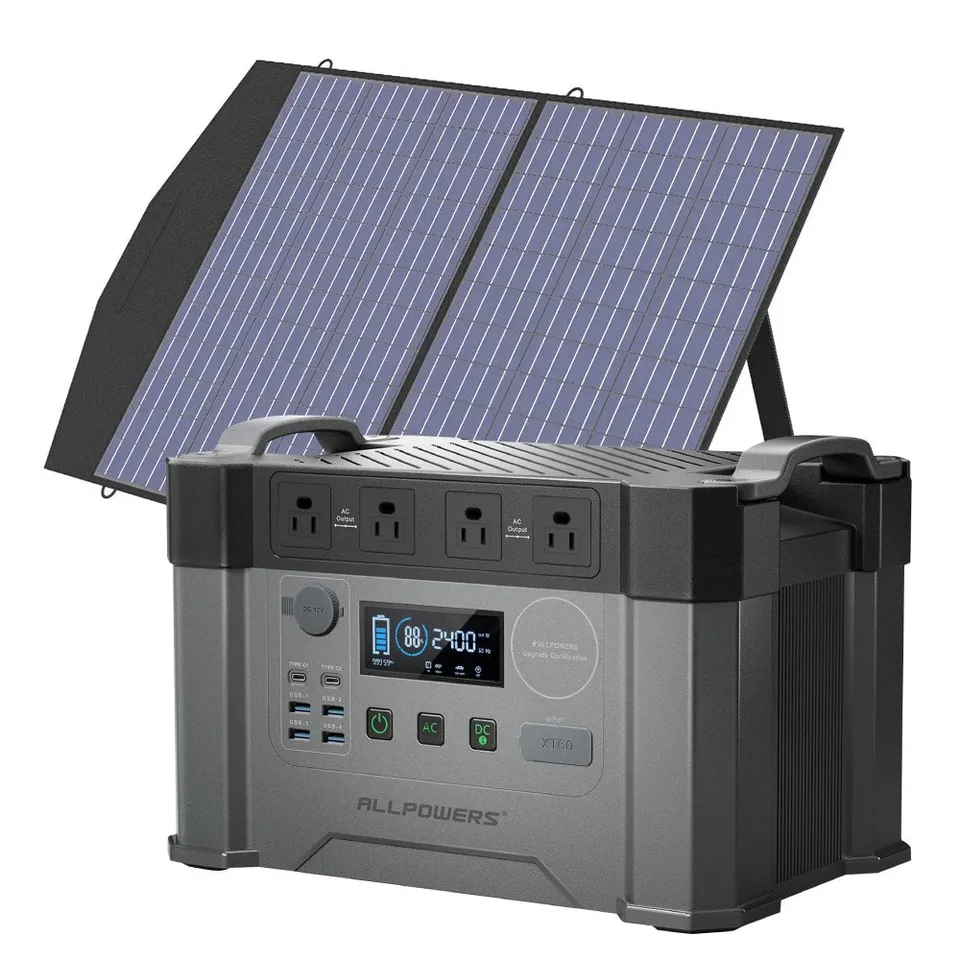 ALLPOWERS S2000 Pro station d'énergie portable 2400W + panneau 100W