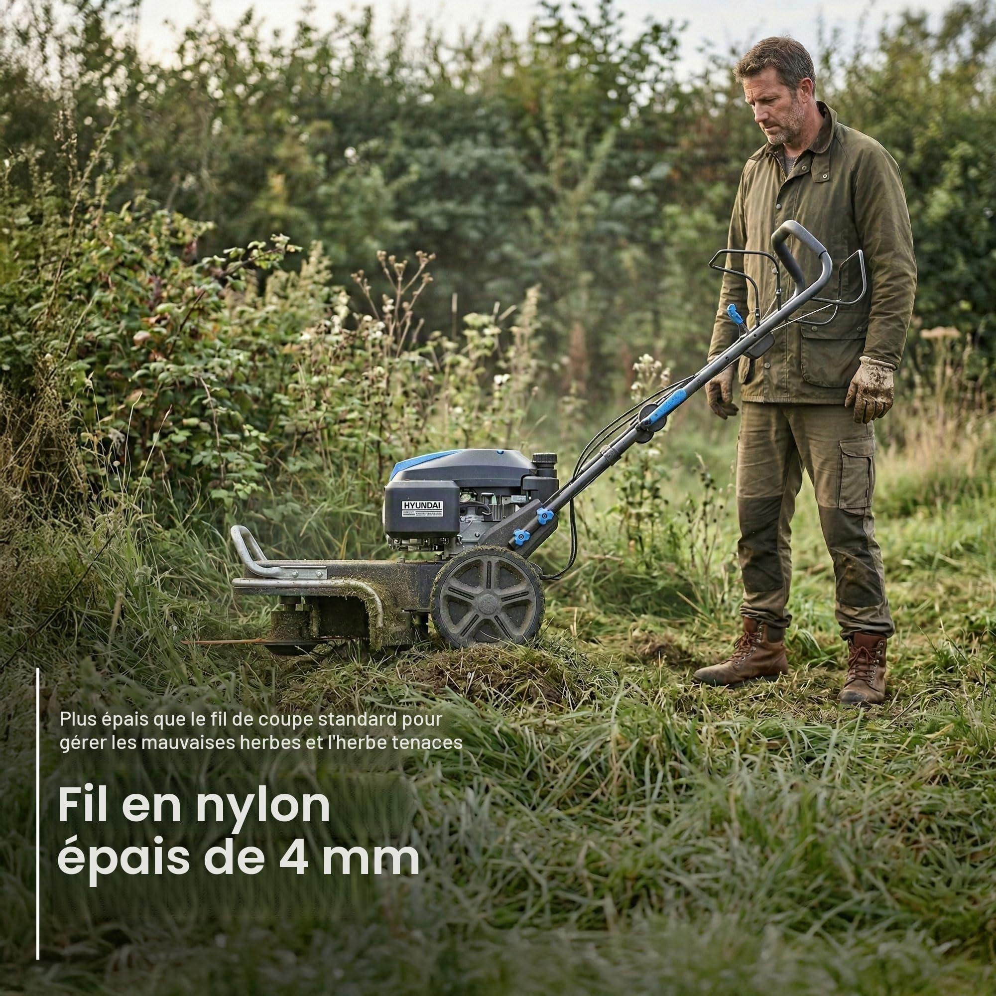 Hyundai HYFT60SPX débroussailleuse thermique 56 cm autotractée 173 cc