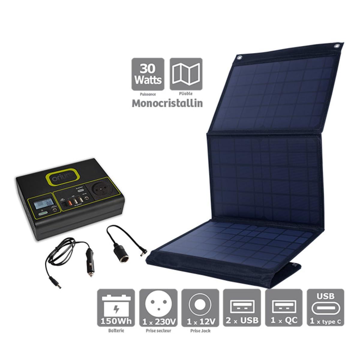 Orium Izywatt 150 station énergie portable + panneau 40W