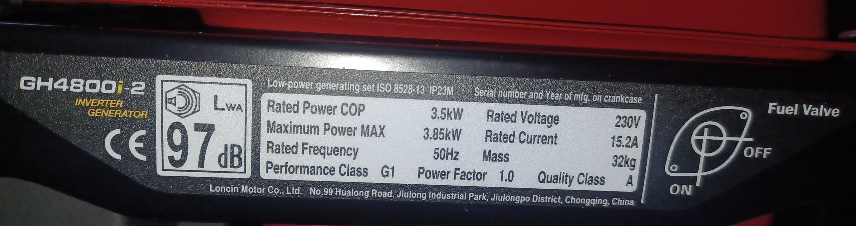 Loncin Recreation 3500W groupe électrogène inverter essence 7L