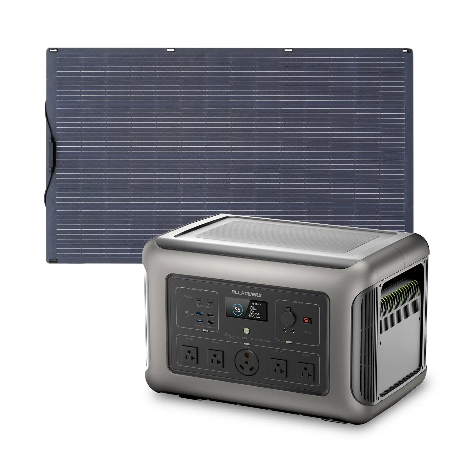 ALLPOWERS R3500 station d'énergie portable 3200W kit SF200 200W