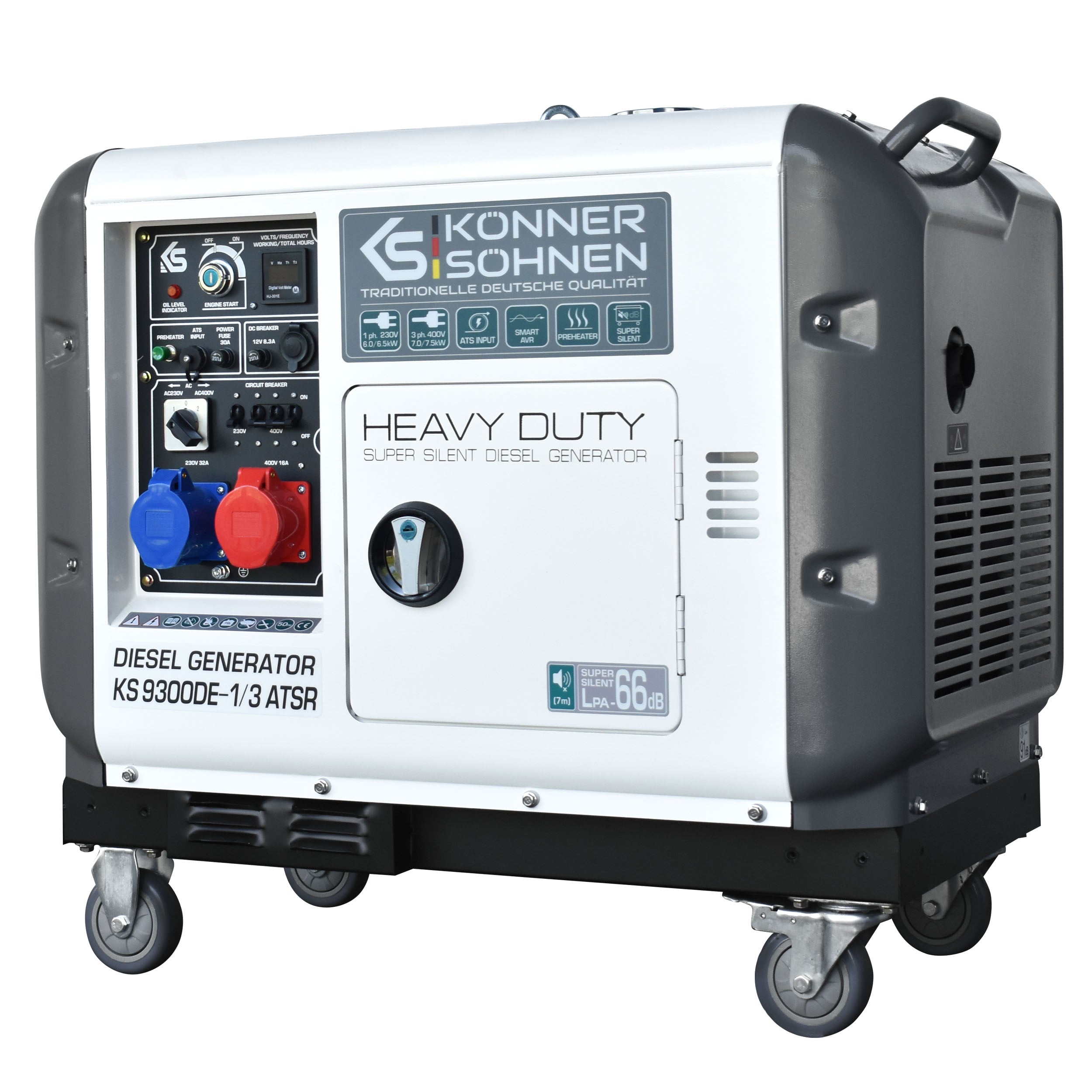 Könner & Söhnen HEAVY DUTY KS 9300DE groupe diesel 230/400V ATS