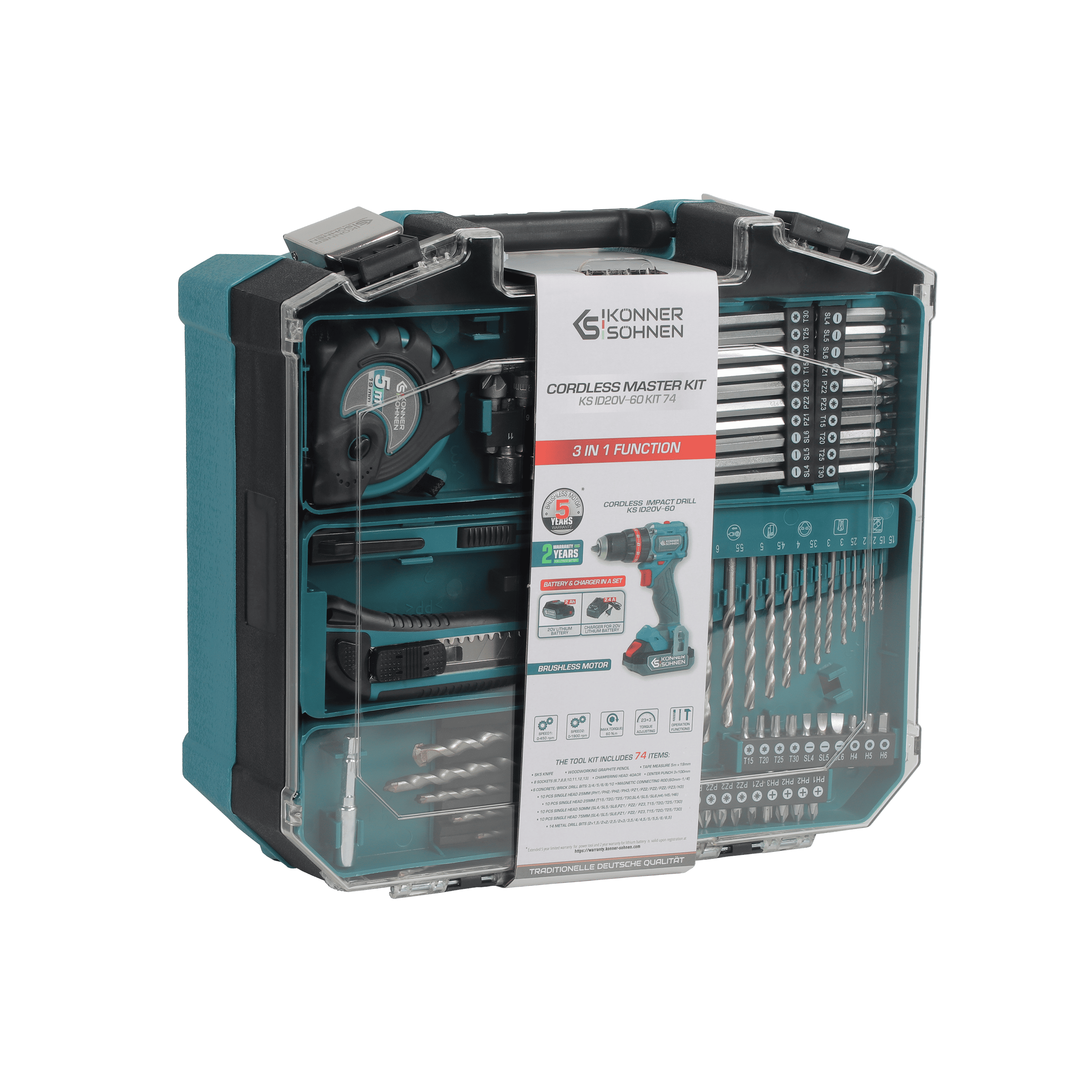 Könner & Söhnen K&S BASIC KS ID20V-60 perceuse sans fil 20V Kit