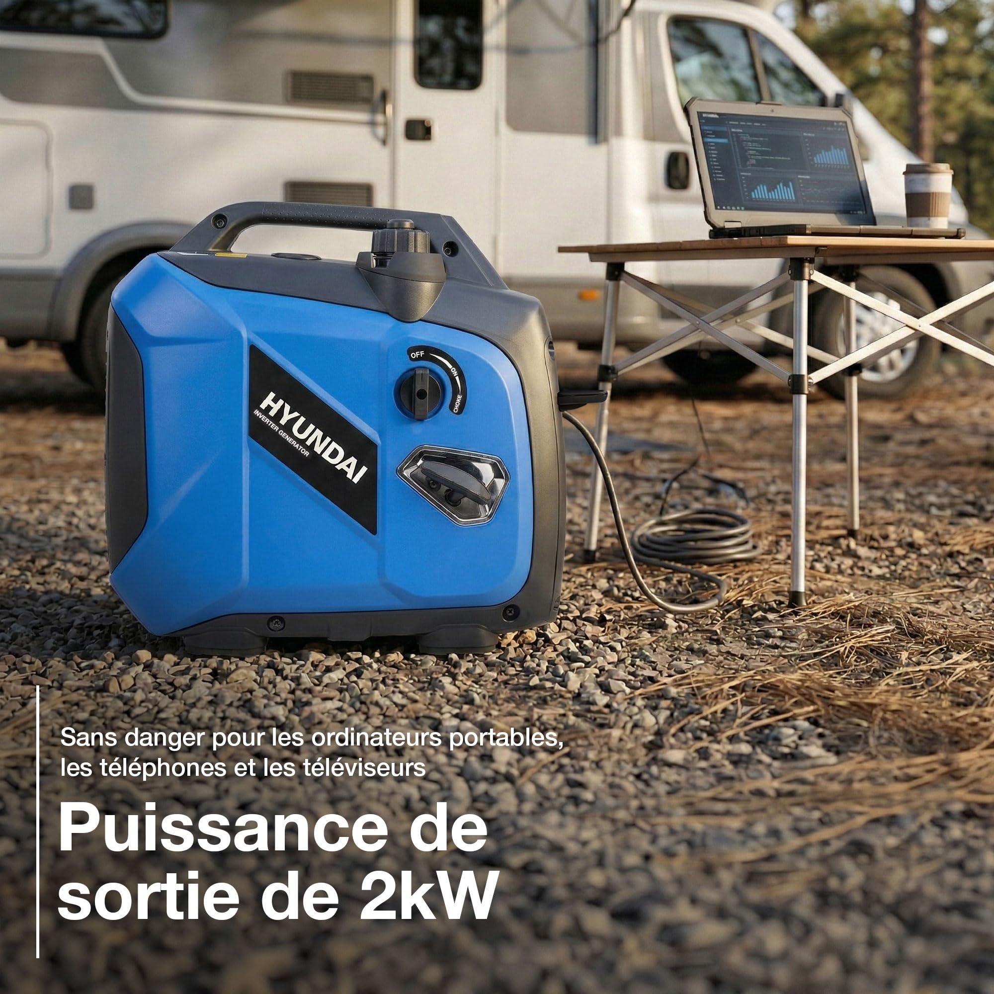 Hyundai Generator HY2350Si-EU inverter 2000W essence prise EU silencieux