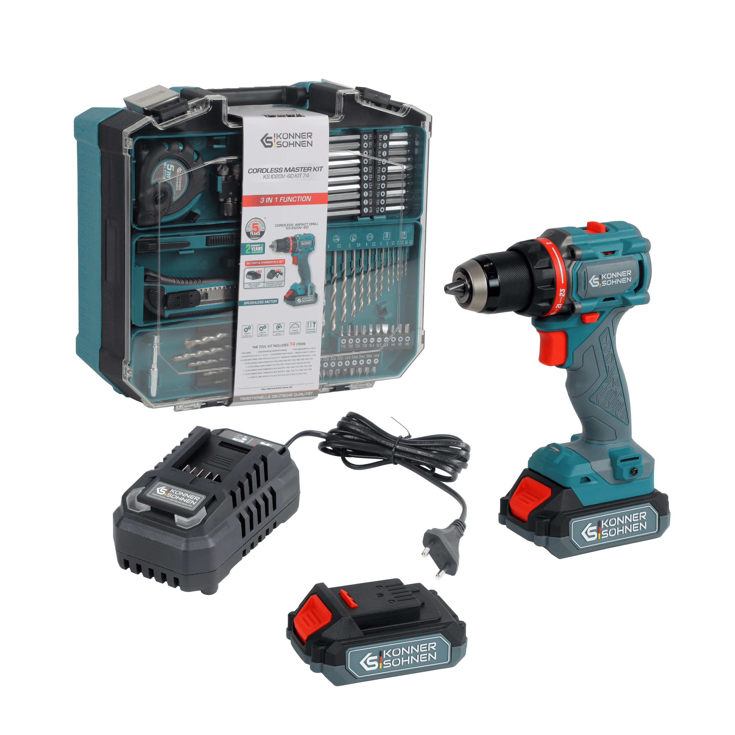 Könner & Söhnen K&S BASIC KS ID20V-60 perceuse sans fil 20V Kit