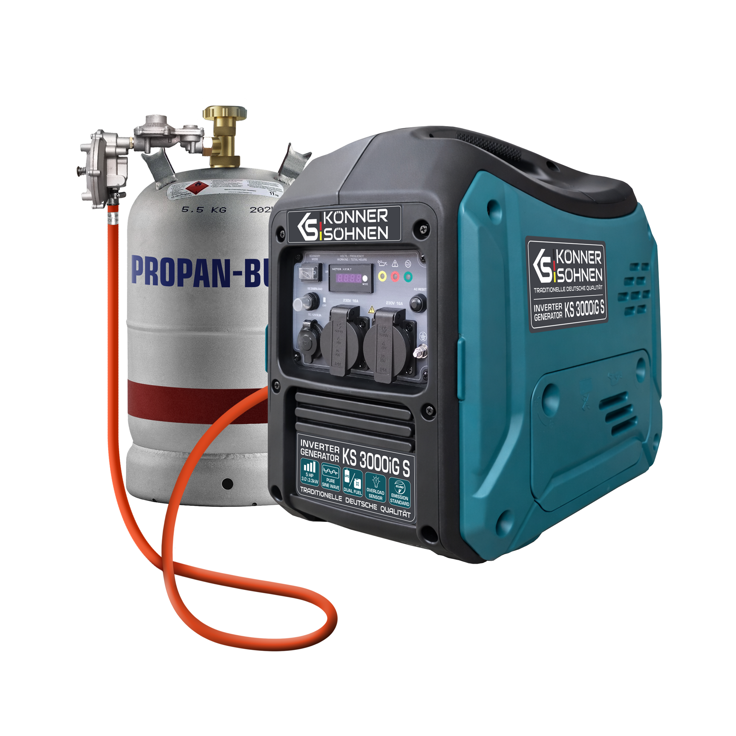 Könner & Söhnen KS 3000iG S groupe inverter bicarburant 3000W
