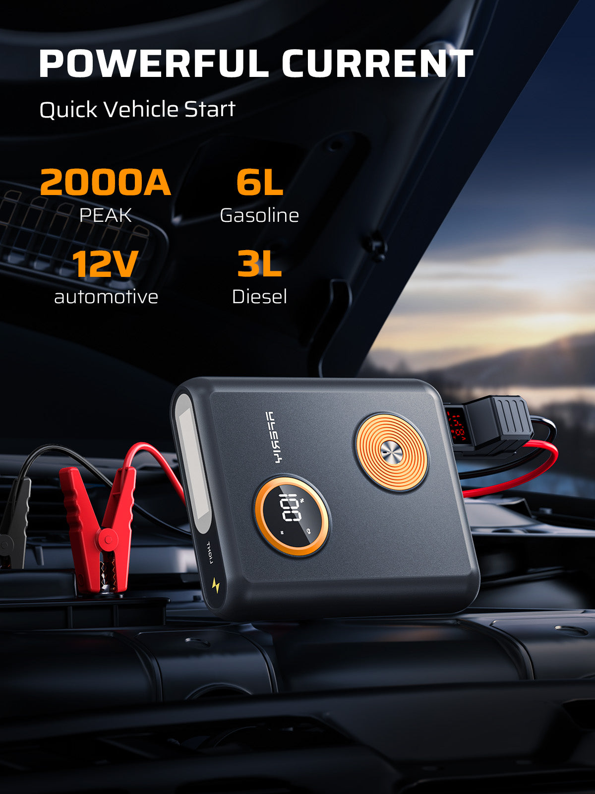 AFERIY GK03 booster batterie 12V 2000A