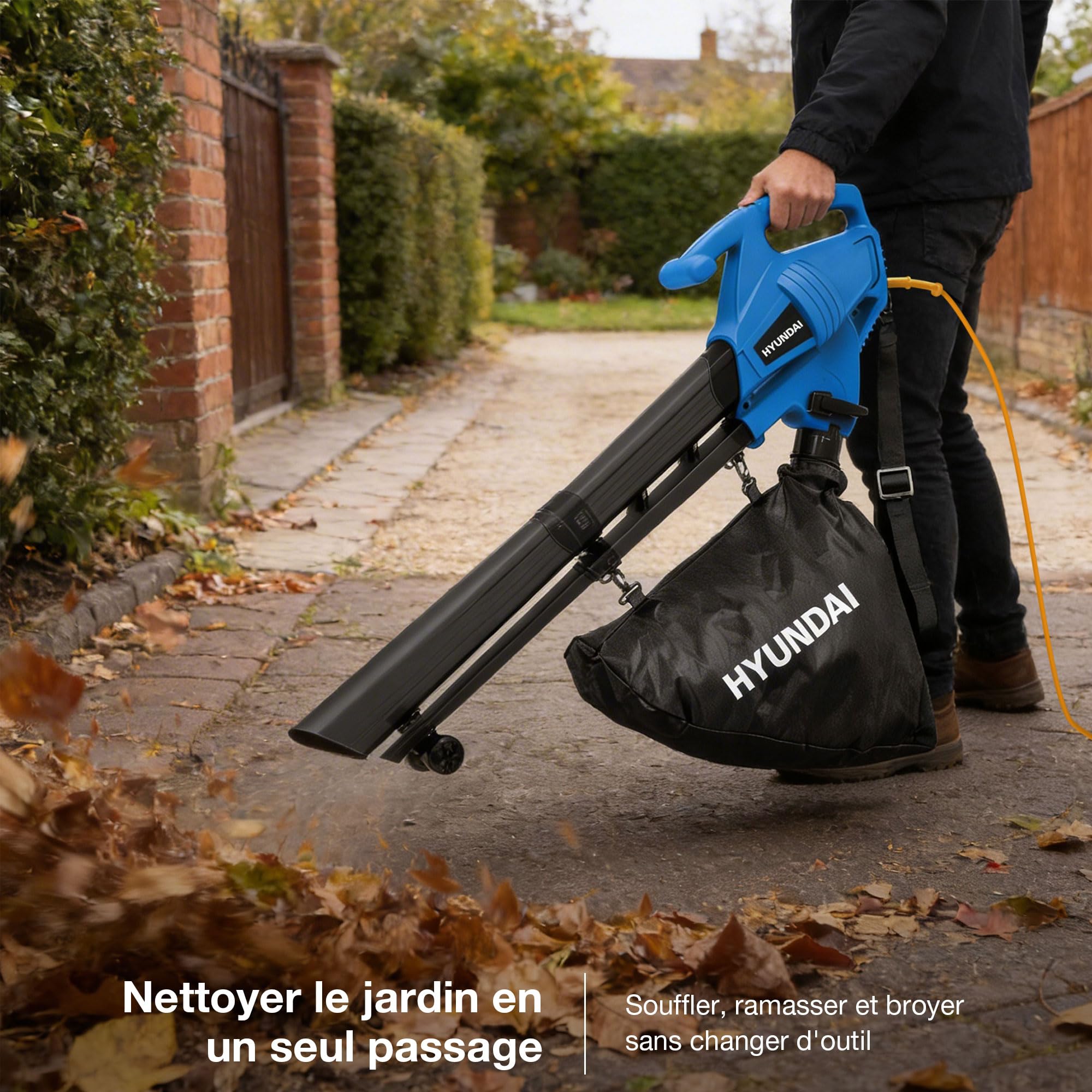 Hyundai HYBV3000E3 Souffleur aspirateur broyeur 3000W 34L