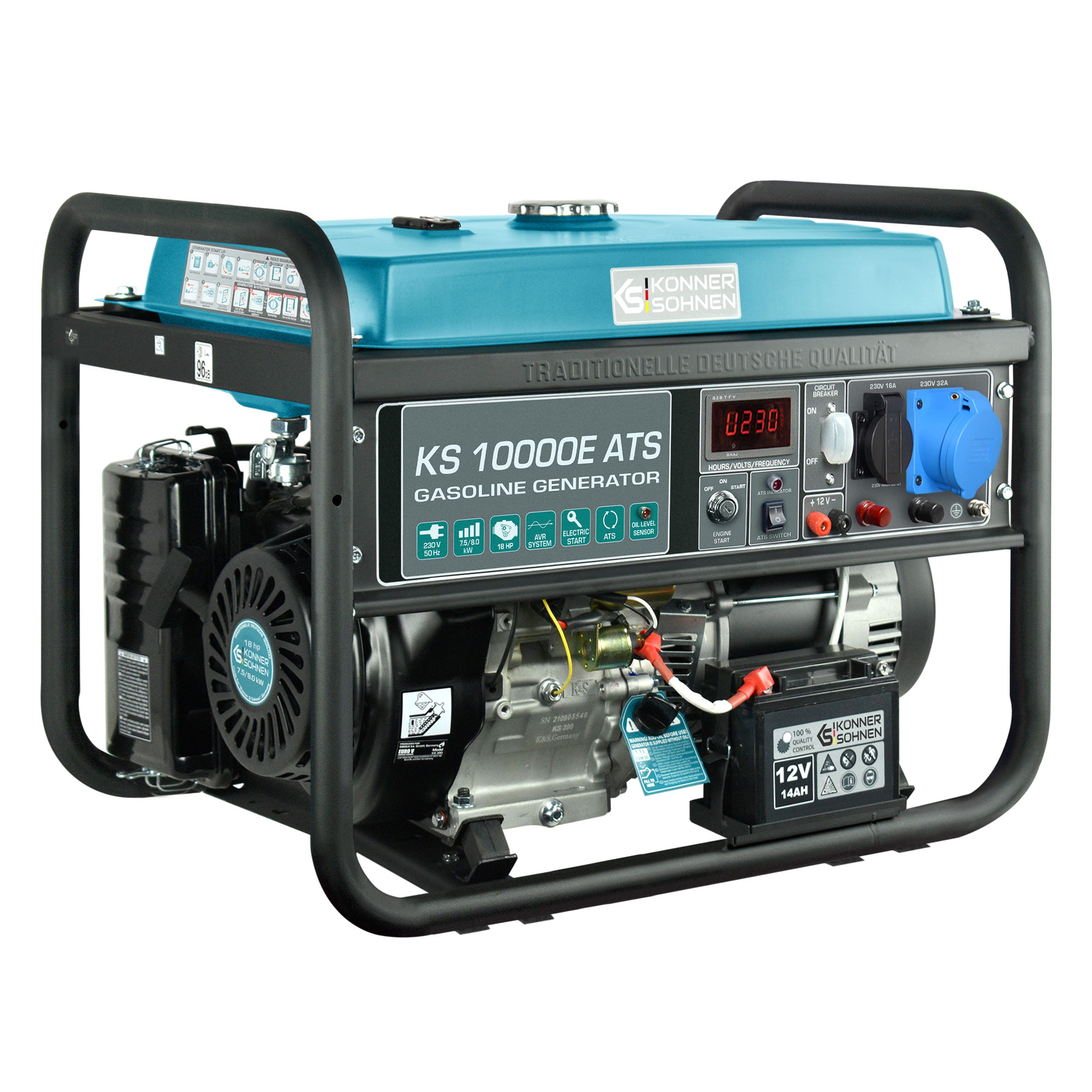 Könner & Söhnen K&S BASIC KS 10000E ATS groupe électrogène essence 8000 W