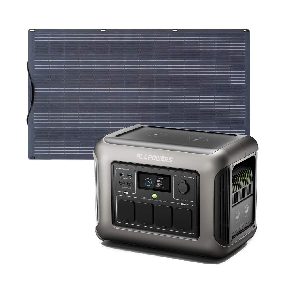 ALLPOWERS R1500 générateur solaire 1800W + SF100 100W
