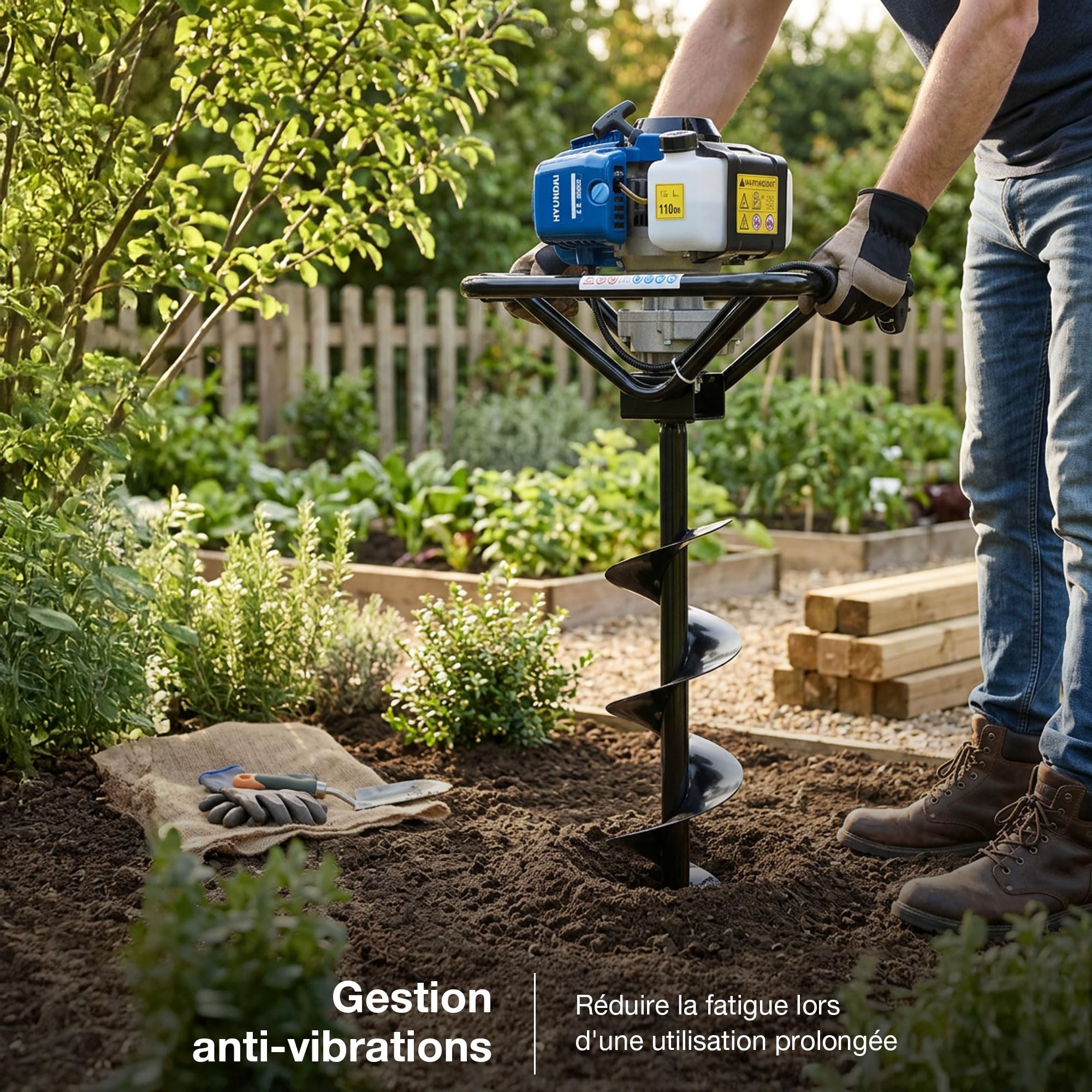Hyundai Garden Tools HYEA5600X tarière thermique 56cm3