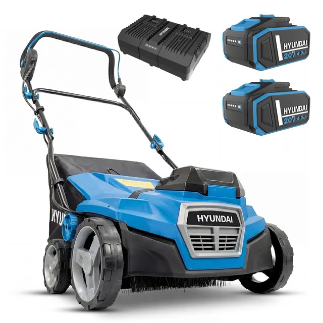 Hyundai HY40CSW38 Balai gazon artificiel 40V 38cm 45L