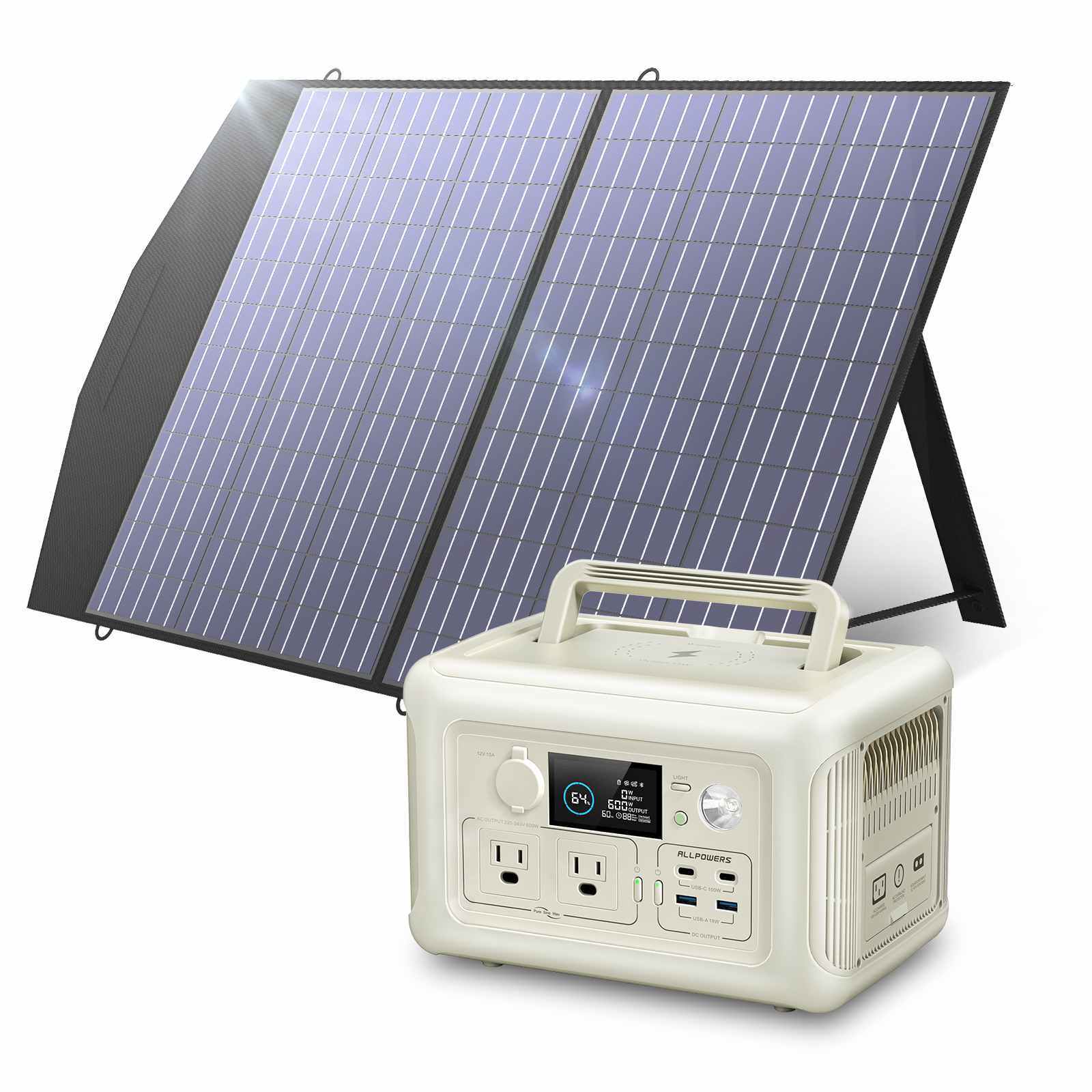 ALLPOWERS R600 station énergie portable 600W 299Wh beige