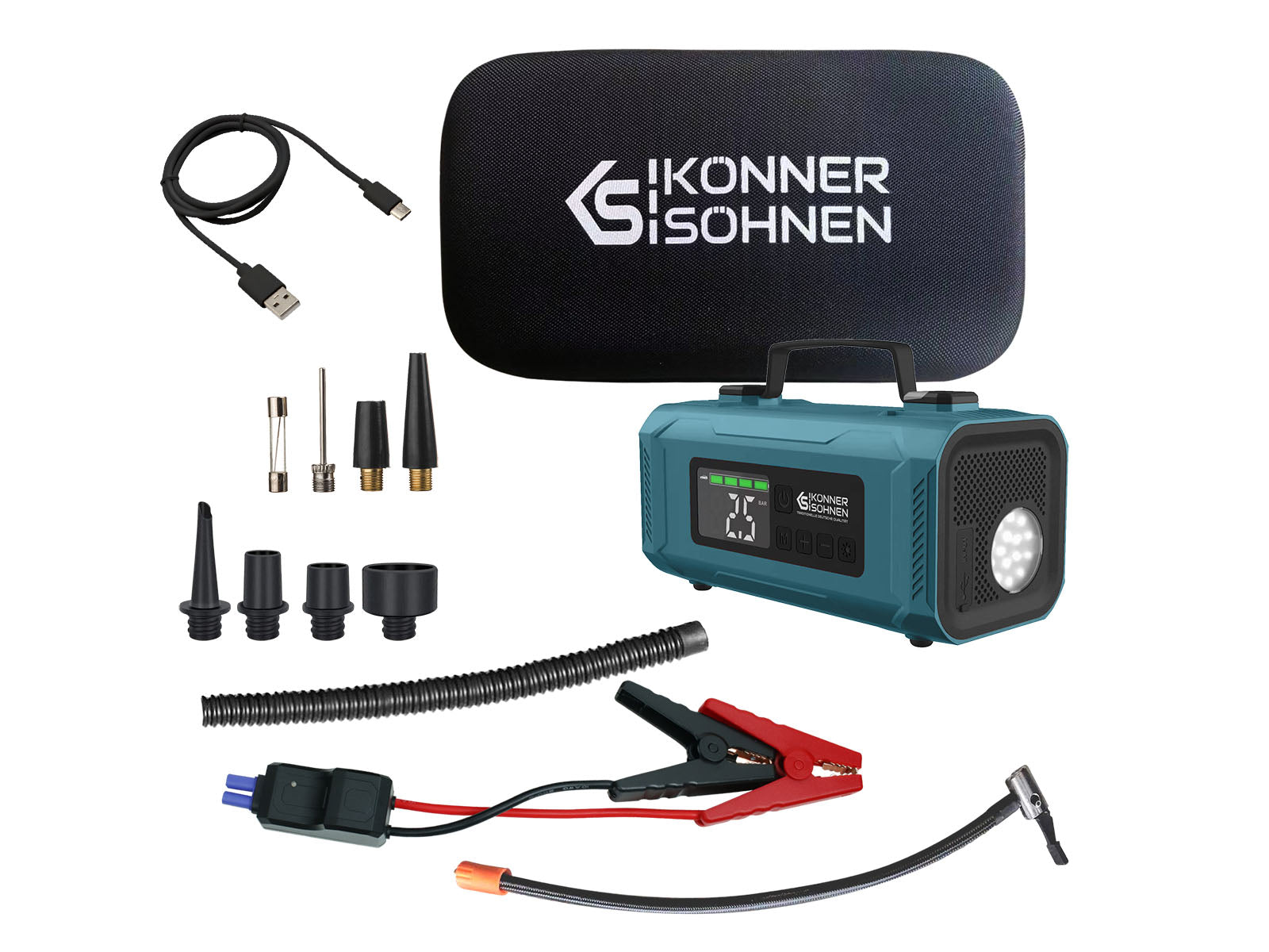 Könner & Söhnen K&S BASIC KS JSP-2000 Booster batterie avec compresseur 2000A