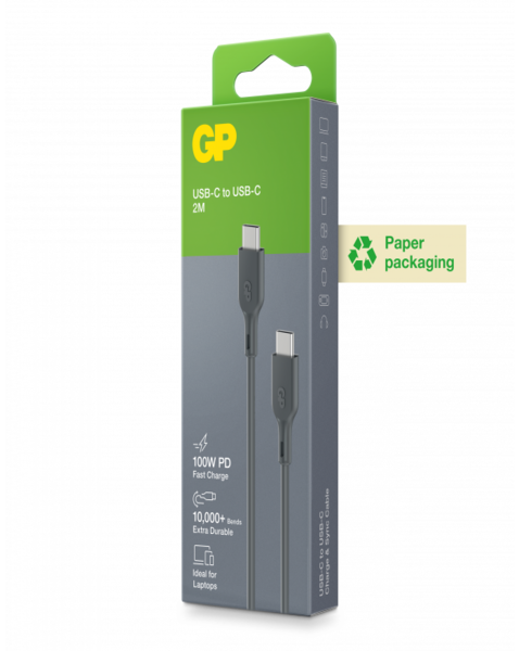 Powertec Câble USB-C 100W 2m charge rapide MacBook PD
