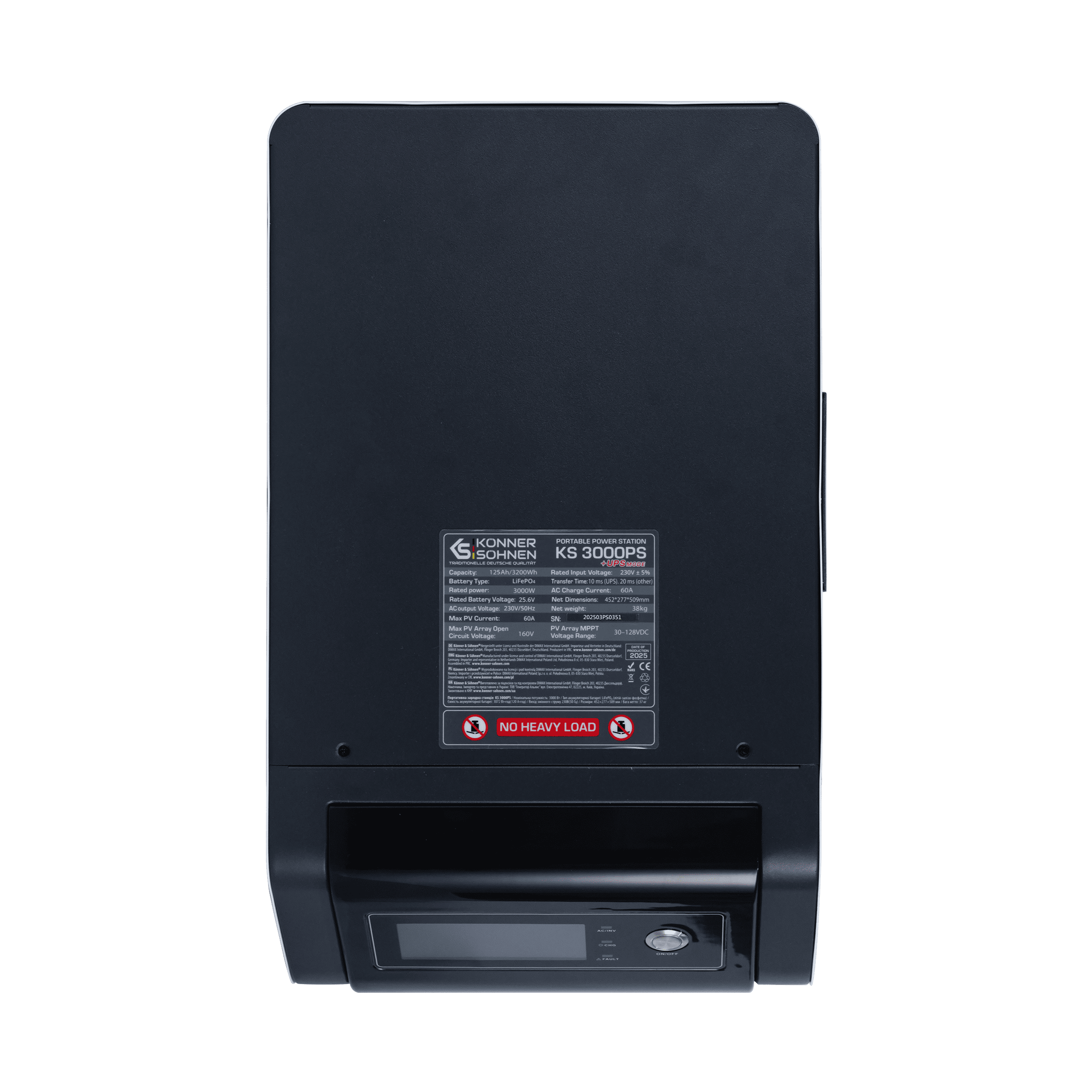 Könner KS 3000PS Station 3-en-1 Hybride 3,2kWh UPS