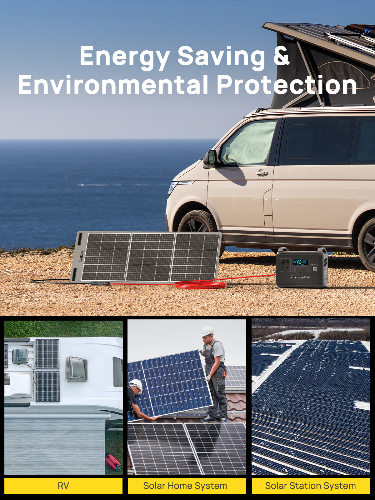 AFERIY rallonge panneau solaire 5M câble extension station