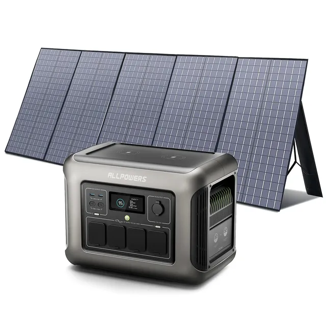 ALLPOWERS R1500 station d'énergie portable 1152Wh 1800W + panneau 400W