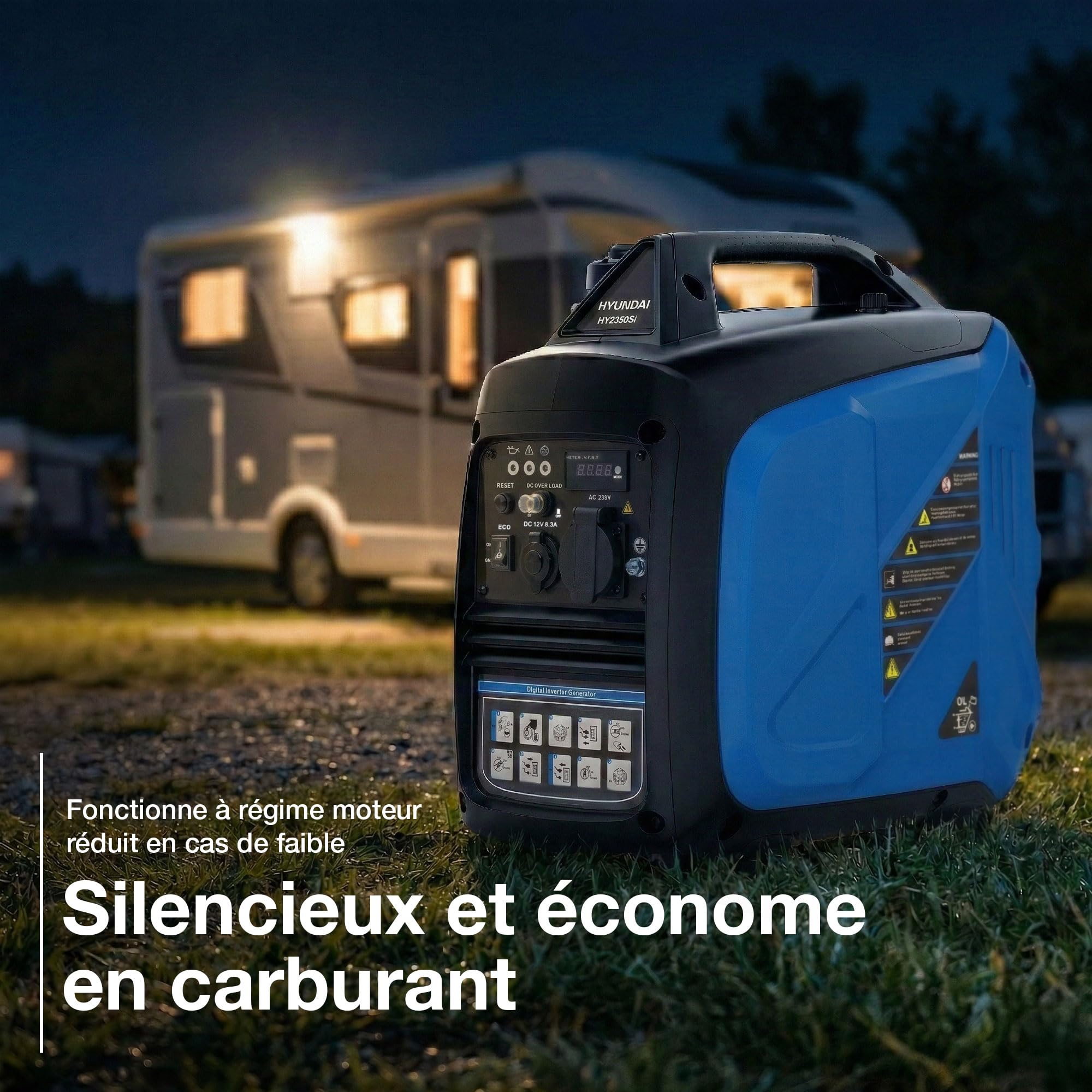 Hyundai Generator HY2350Si-EU inverter 2000W essence prise EU silencieux