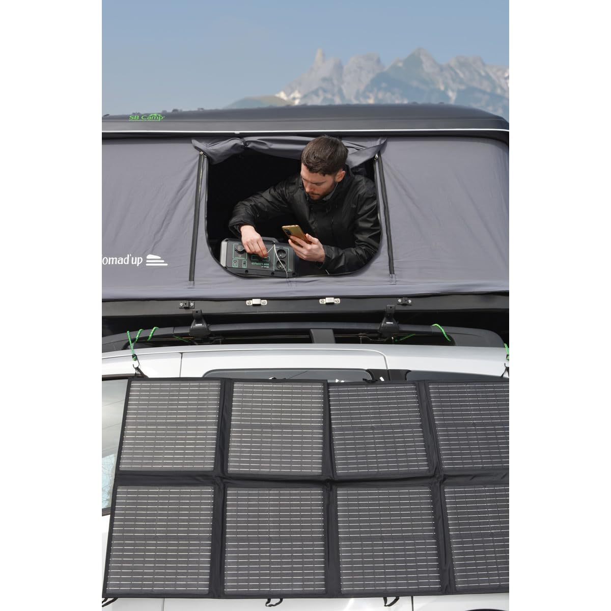 Orium Panneaux solaires Pliant Noir 160W Panneau solaire portable 5kg