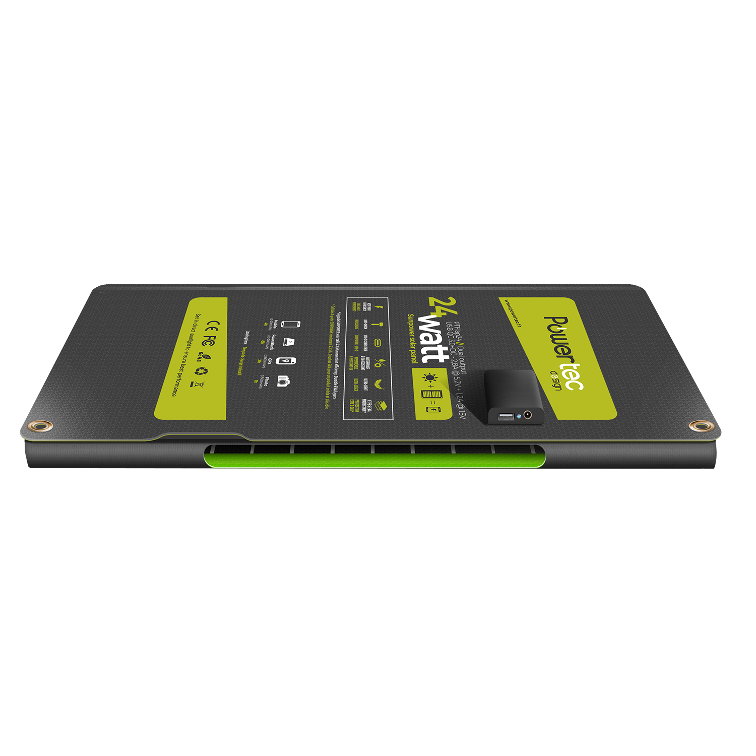 POWERTEC PT Flap24 Sunpower panneau solaire 5/12V