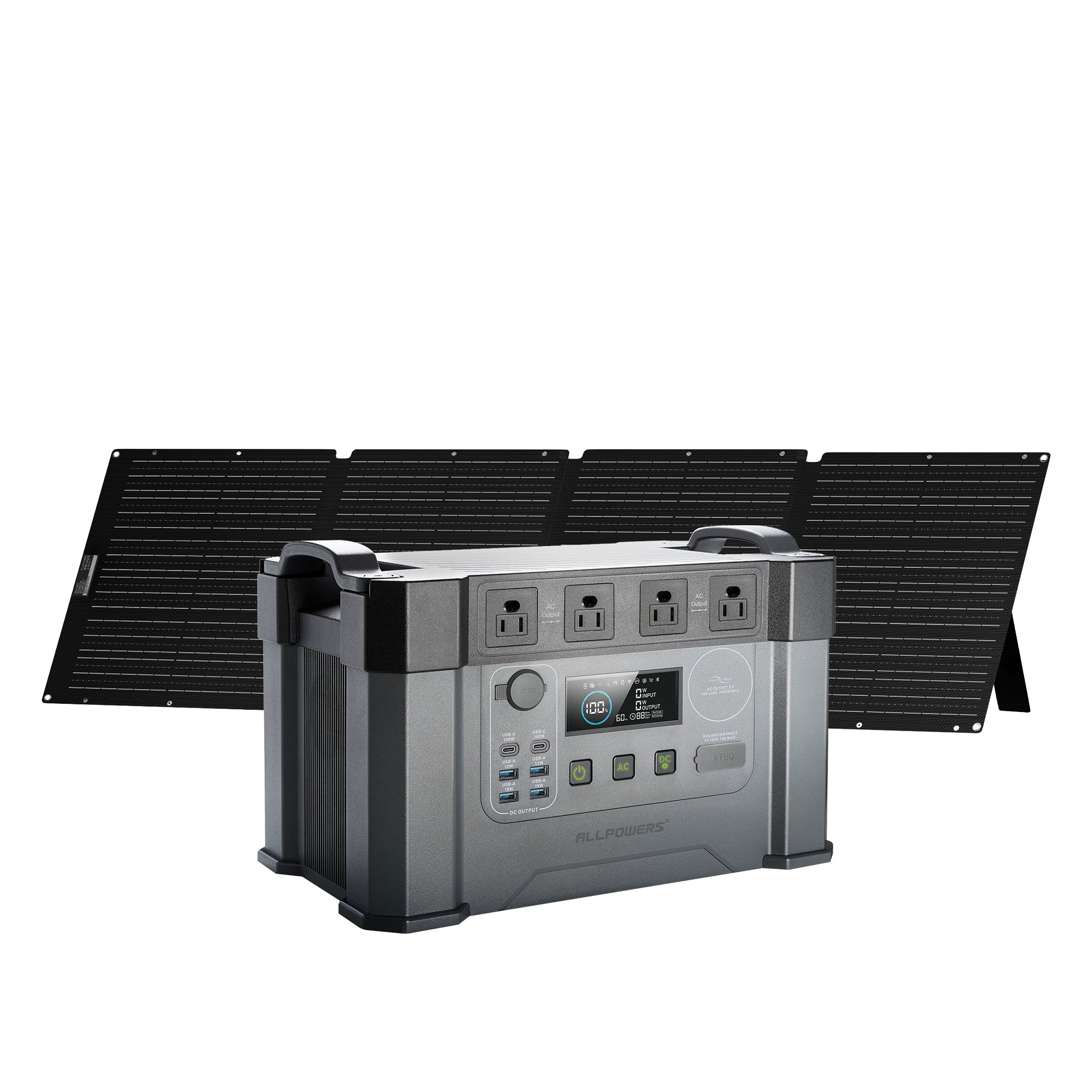 ALLPOWERS S2000 Pro station d'énergie portable 2400W kit SP033 200W