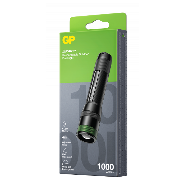 POWERTEC CR42 Lampe torche rechargeable 1000 lumens IPX7