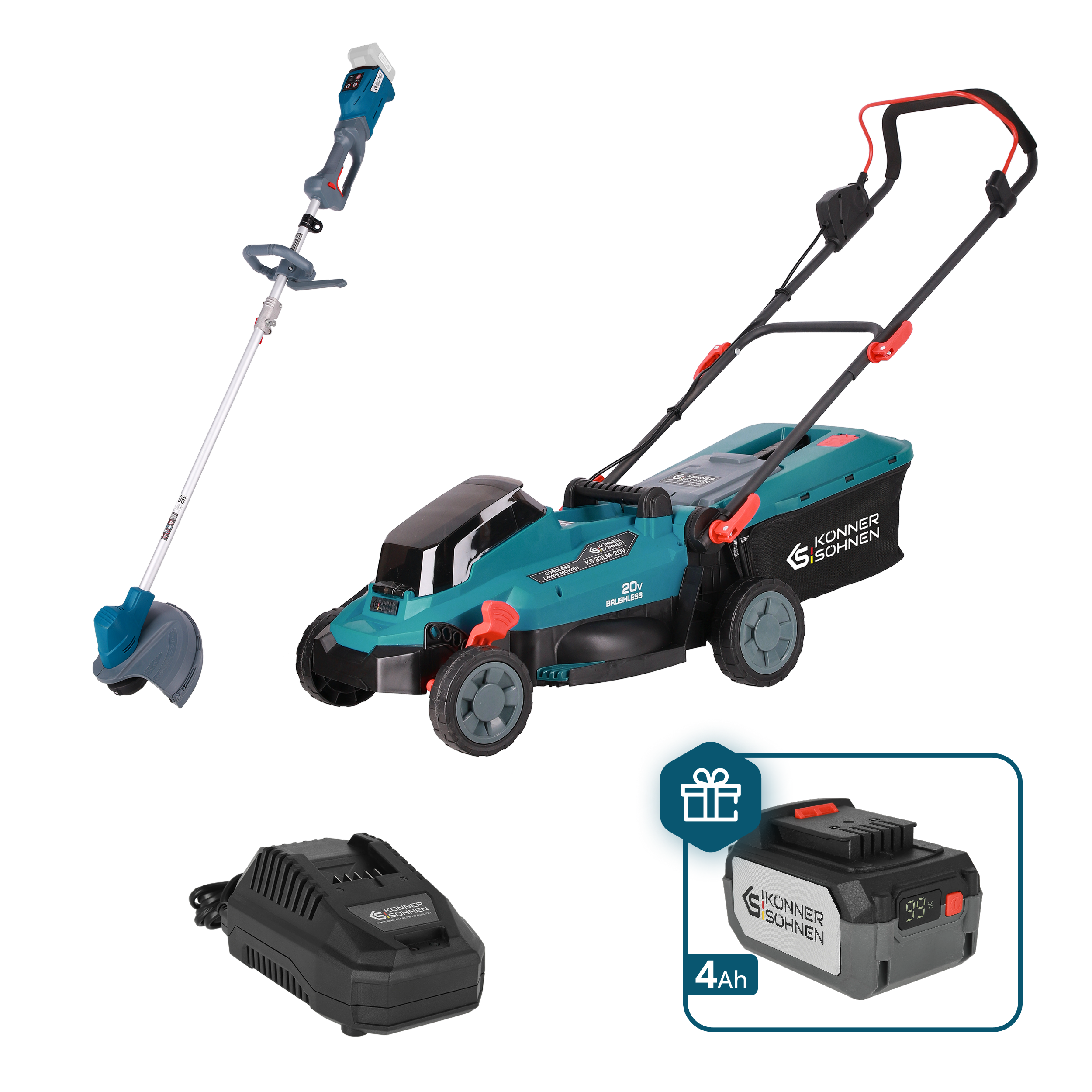 Könner & Söhnen K&S BASIC 33LM-BCT20V-SET kit tondeuse 20V