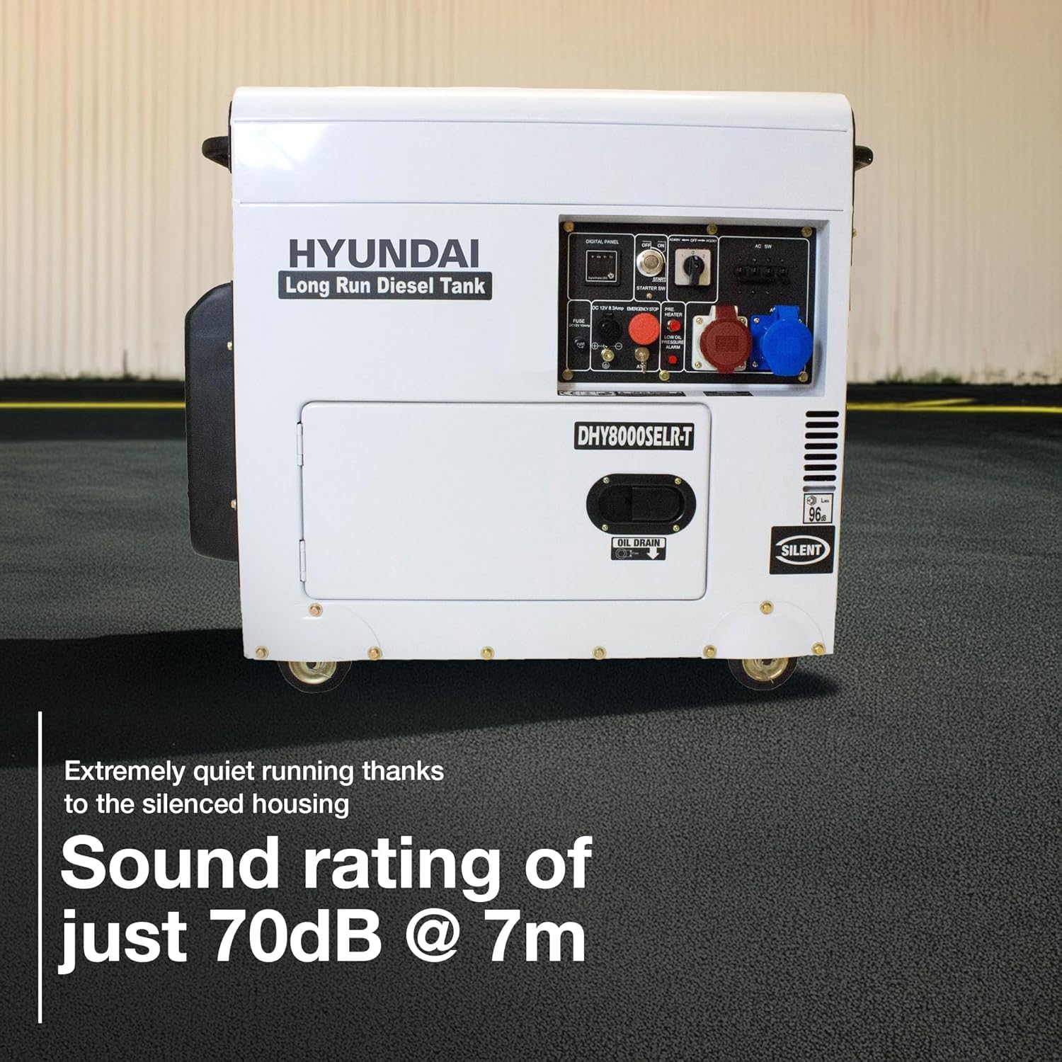 Hyundai DHY8000SELR-T groupe électrogène diesel 5,8 kW silencieux