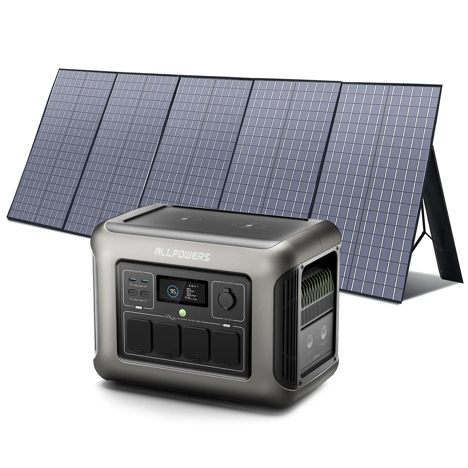 ALLPOWERS R1500 station d'énergie portable 1152Wh 1800W + panneau 400W