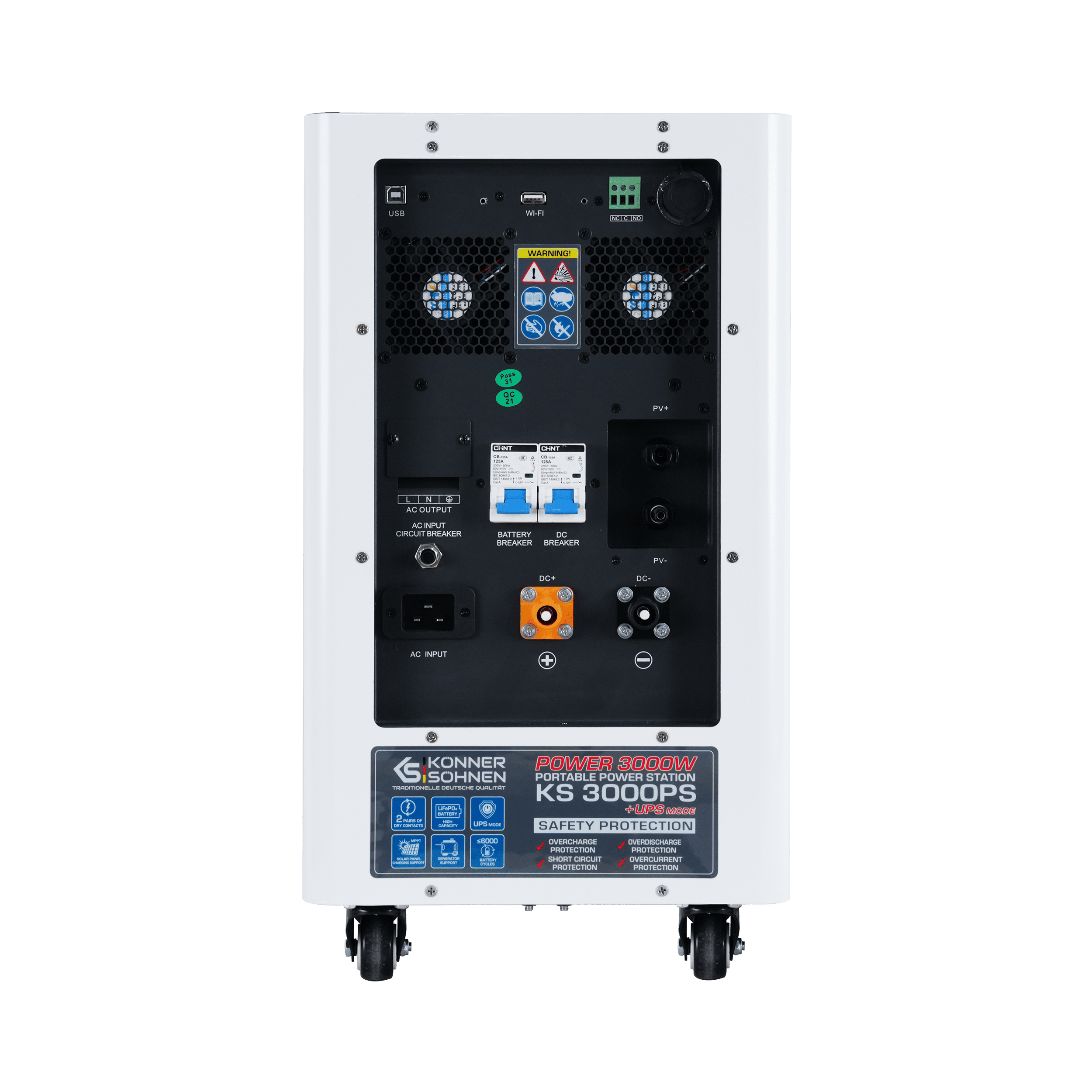 Könner KS 3000PS Station 3-en-1 Hybride 3,2kWh UPS