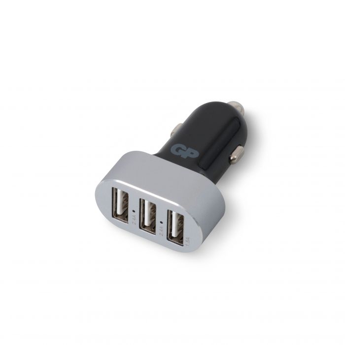 POWERTEC chargeur allume-cigare triple 3x USB-A 6,3A