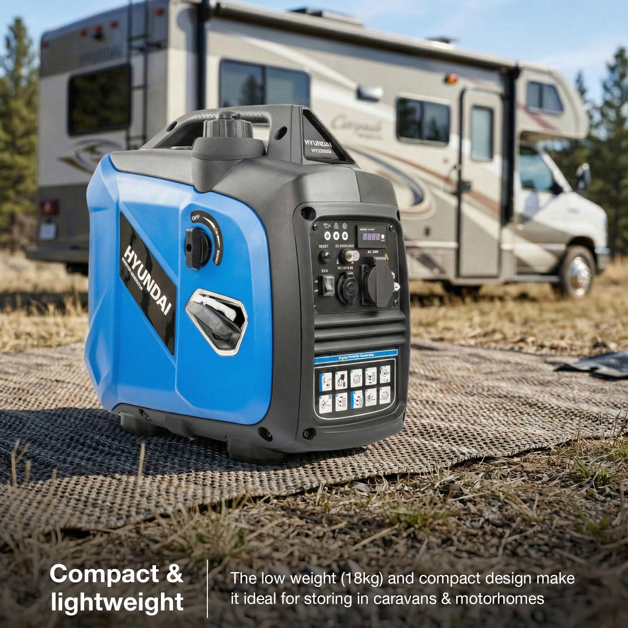 Hyundai Generator HY2350Si groupe électrogène inverter 2000W essence 62 dBA
