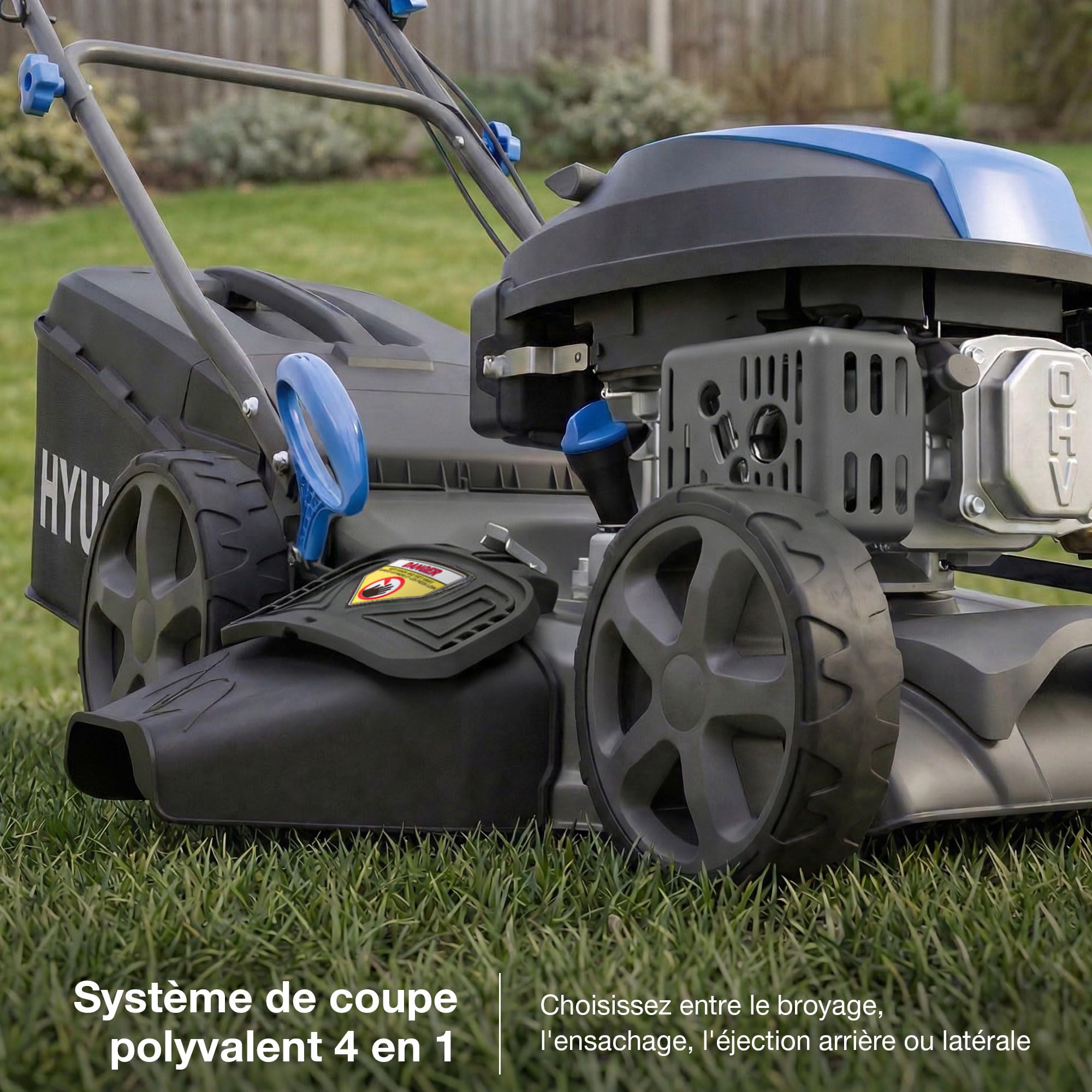 Hyundai HYM17150SPX tondeuse thermique autotractée 43 cm 4-en-1