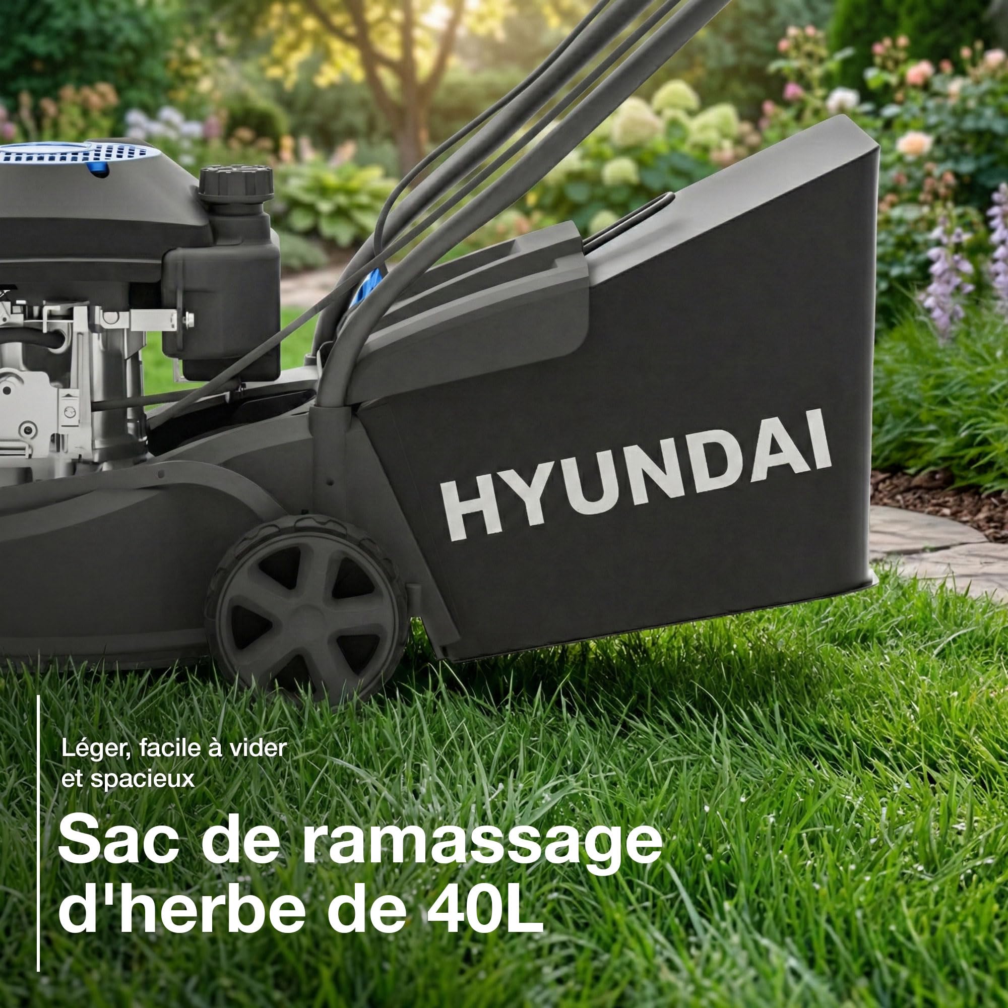 Hyundai HYM16130PX tondeuse thermique poussée 40 cm 40 L