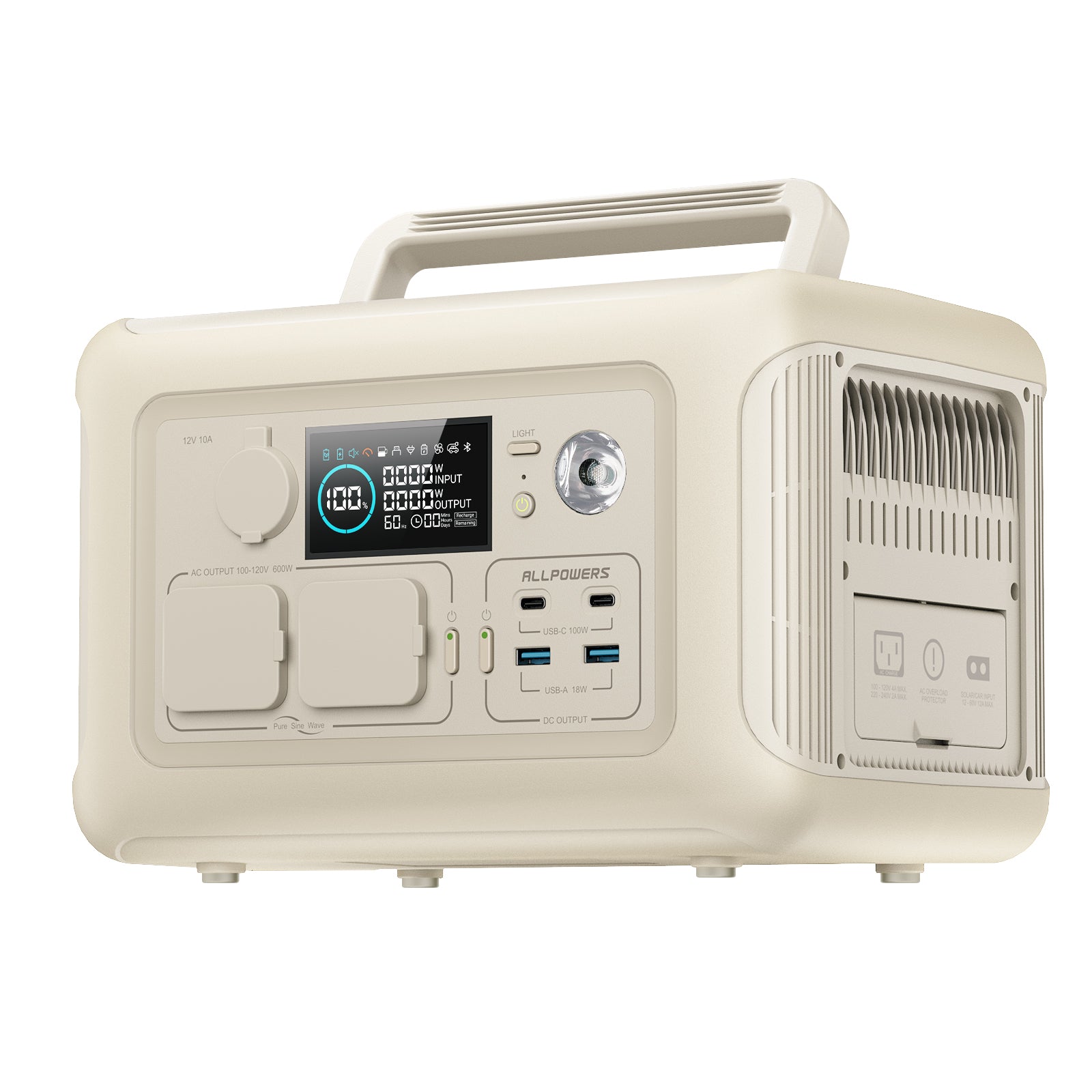 ALLPOWERS R600 station énergie portable 600W 299Wh beige